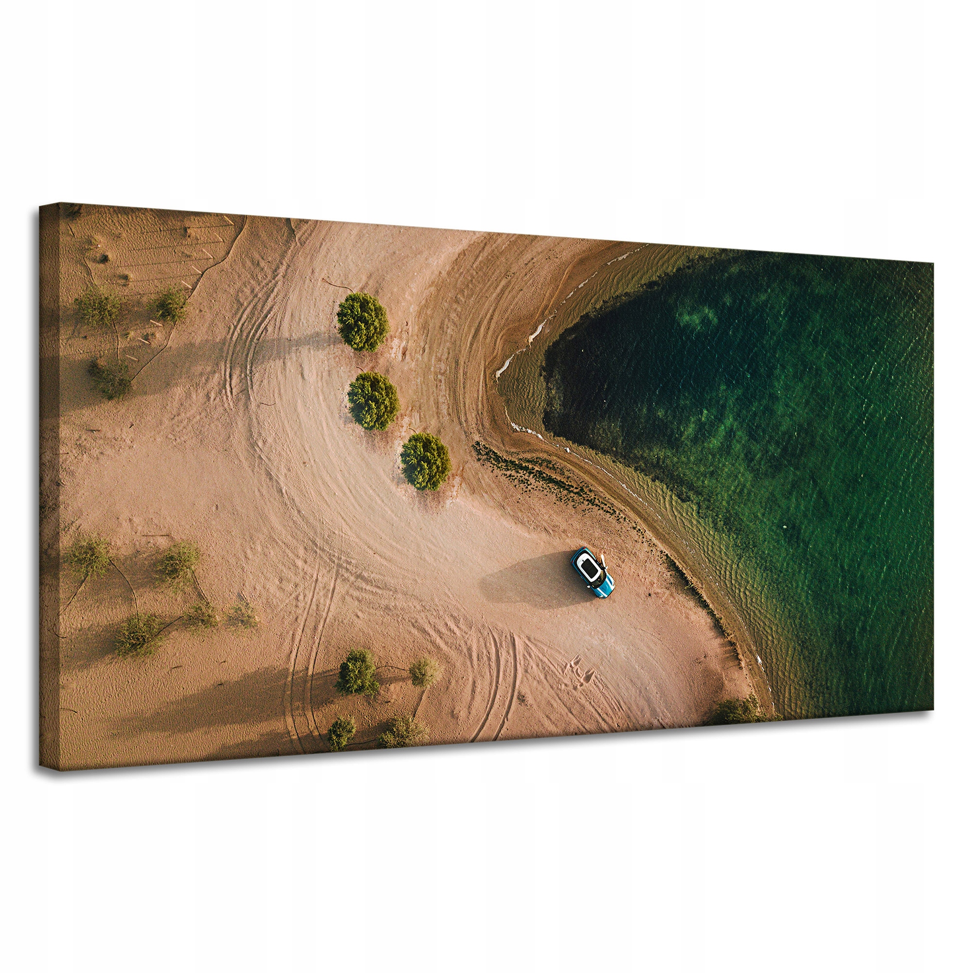 Obraz na plátně Auto Písek Stromy Voda Léto 120x60