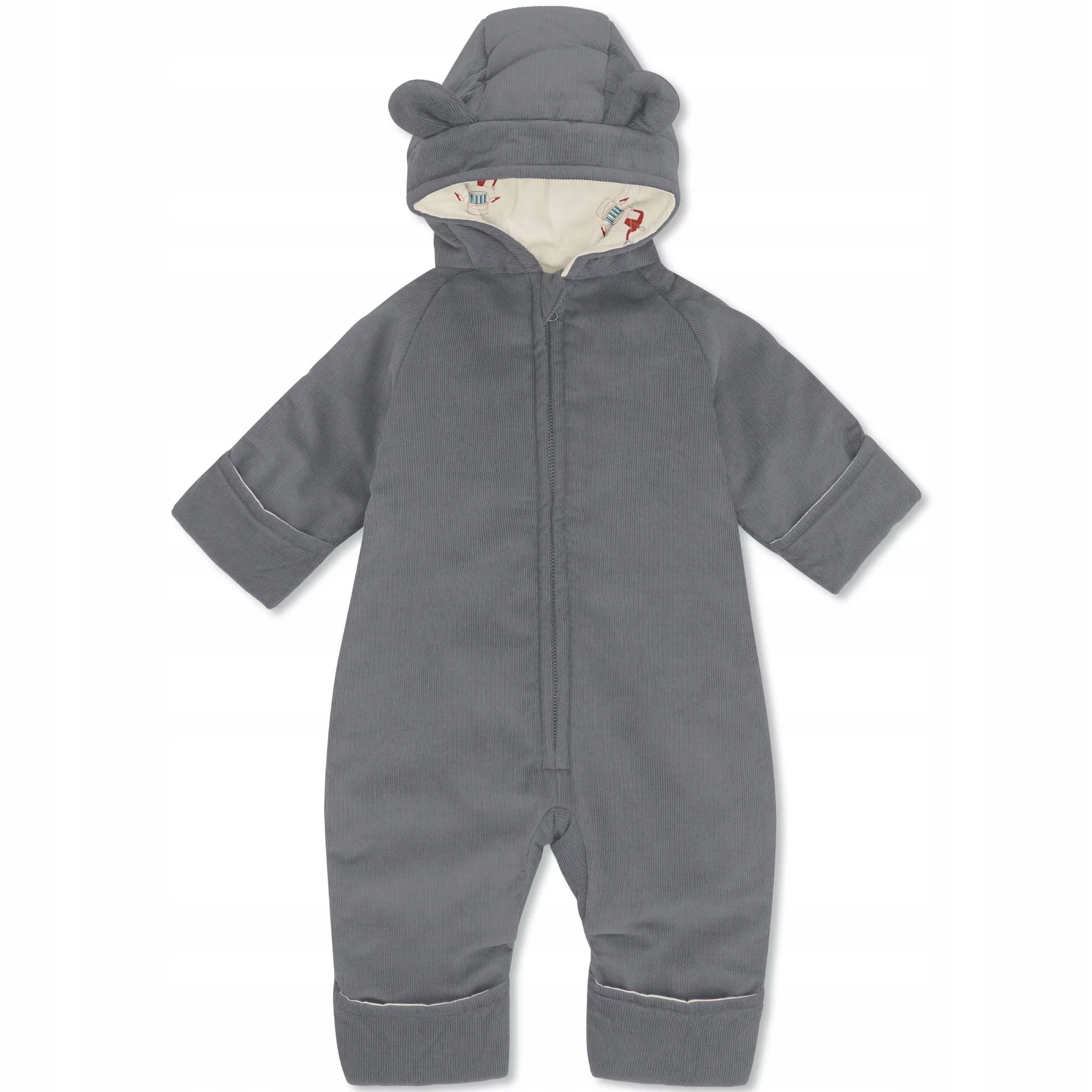 Kombinezon zimowy Teddy arctic sea/bell boy creme 2Y Szary Konges Slojd