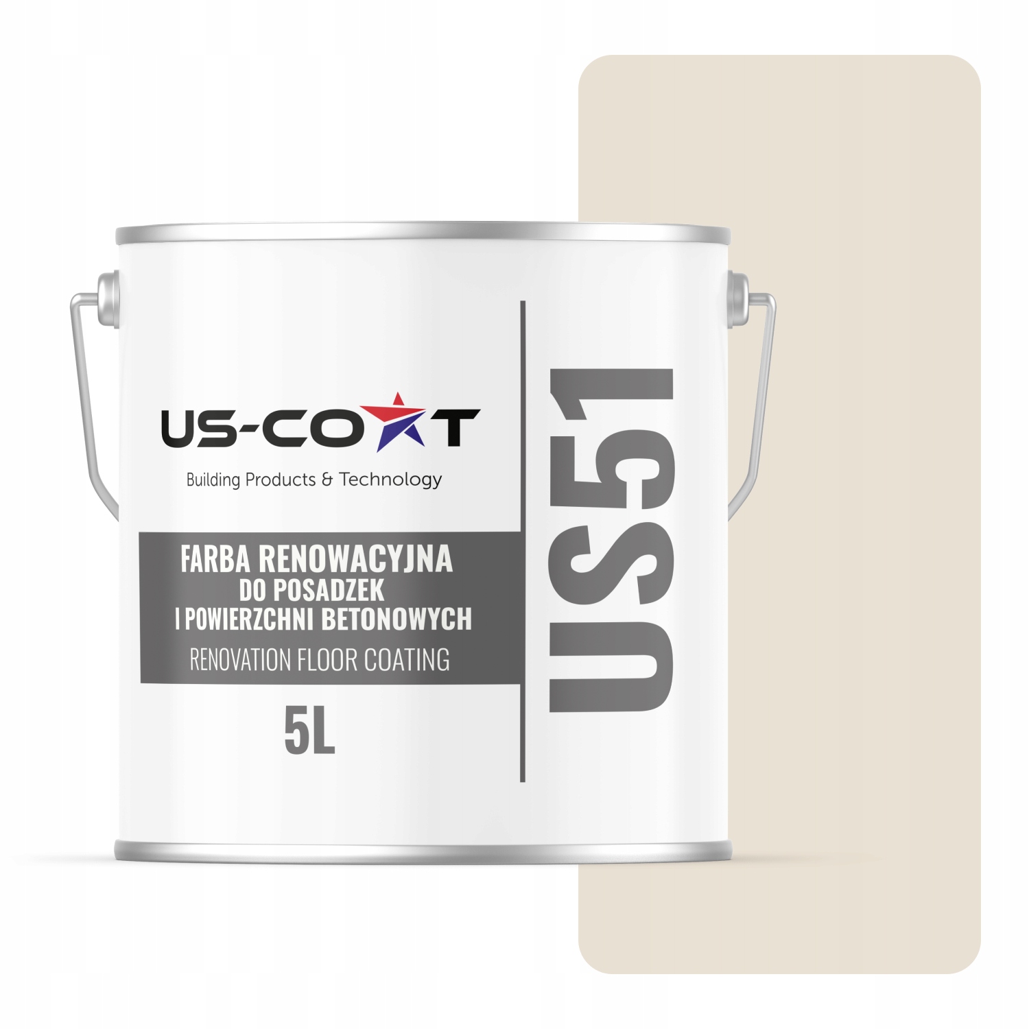 Farba Na Renováciu Betónových Podláh Garáže Farba Krémová RAL9001 Lesk 5 L