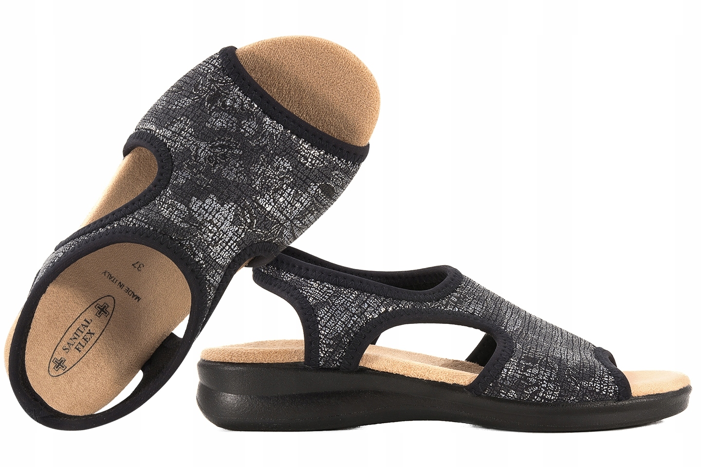 Sanital Flex 8056.17 Strečové Dámské Textilní Sandály Pu 40 Černá