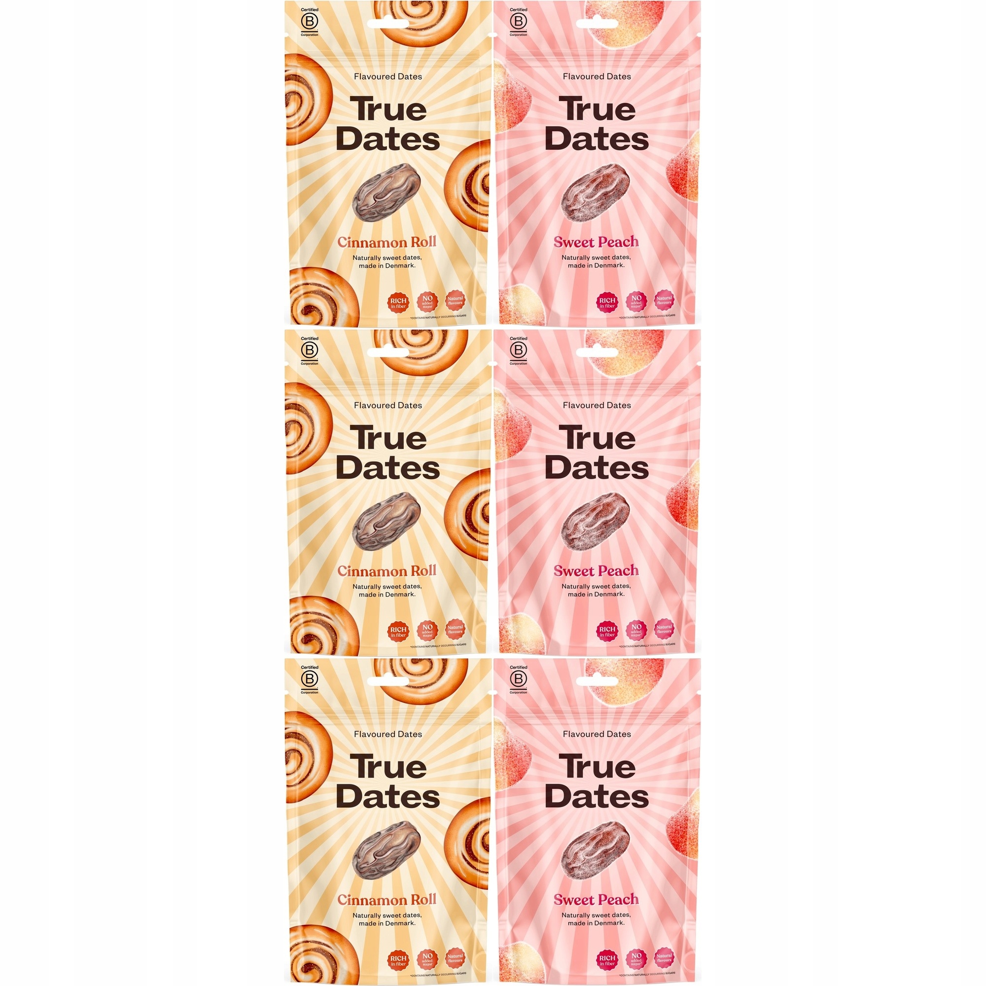 Zestaw słodkich daktyli True Dates MIX smaków 6 szt.