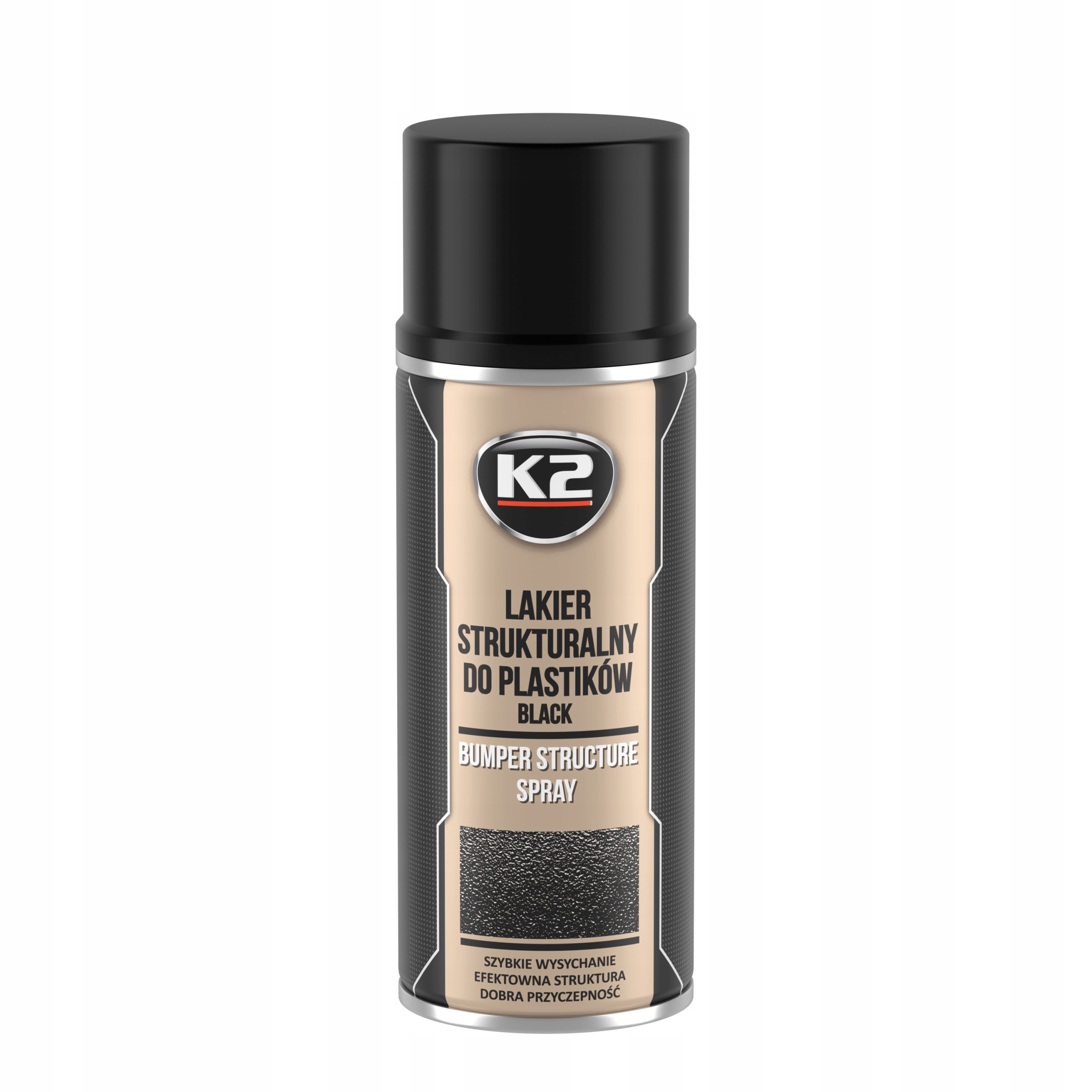 

K2 lakier strukturalny do plastików czarny 400 ml