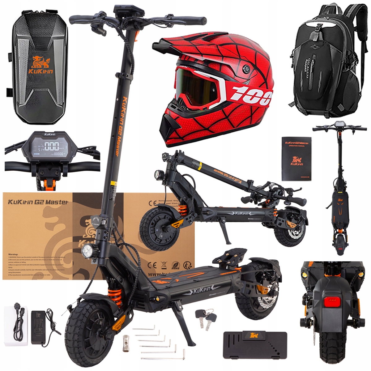 Kukirin G2 Master elektrické vozidlo 2000W 52V 20.8AH 70KM 60KM/H +Dárek