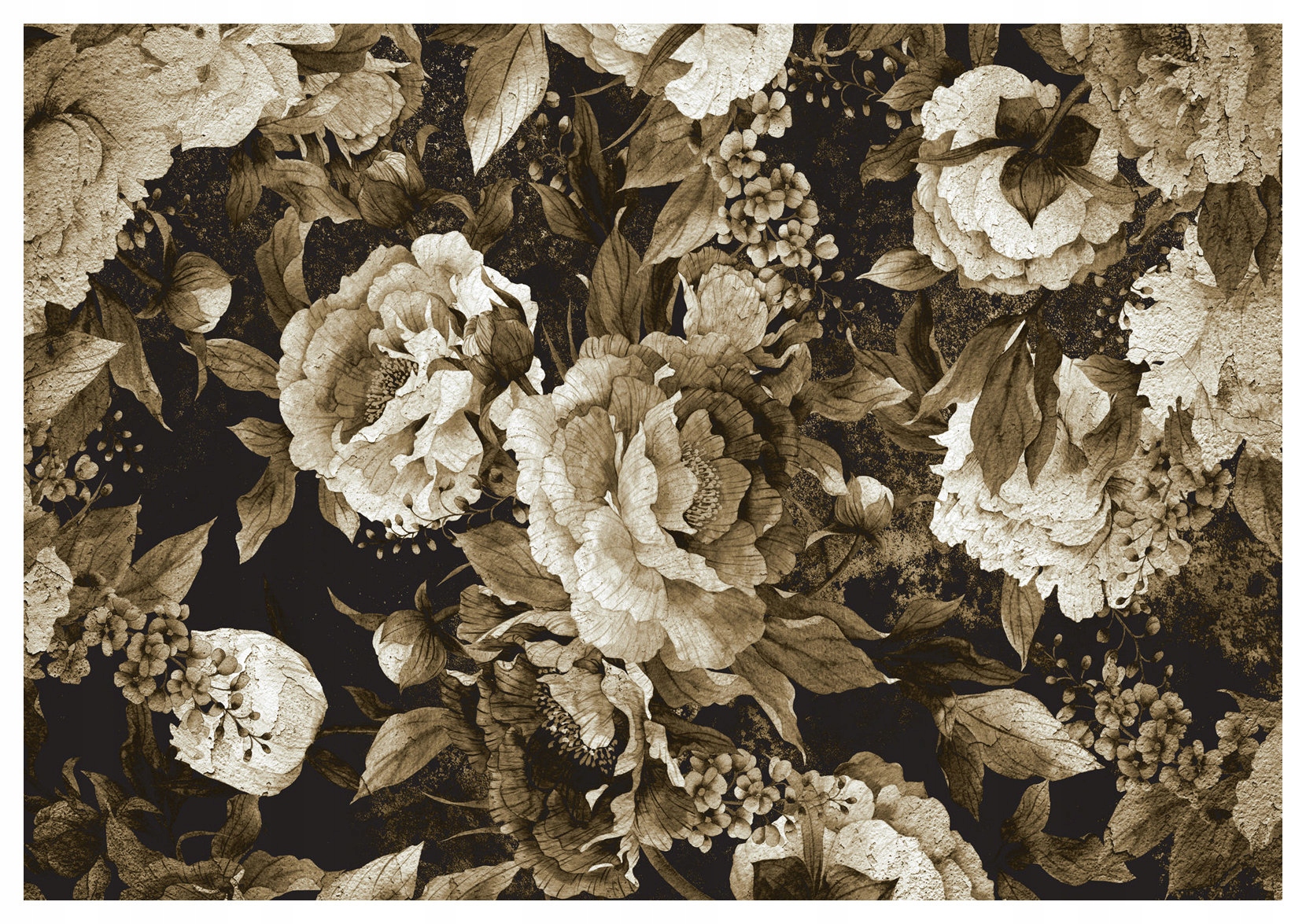 Vliesová fototapeta Kvety na tmavom pozadí Elegancia 312x219 lepidlo