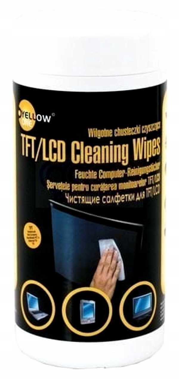 Chusteczki Do Czyszczenia Ekranów Yellow One Tuba 100 Szt.