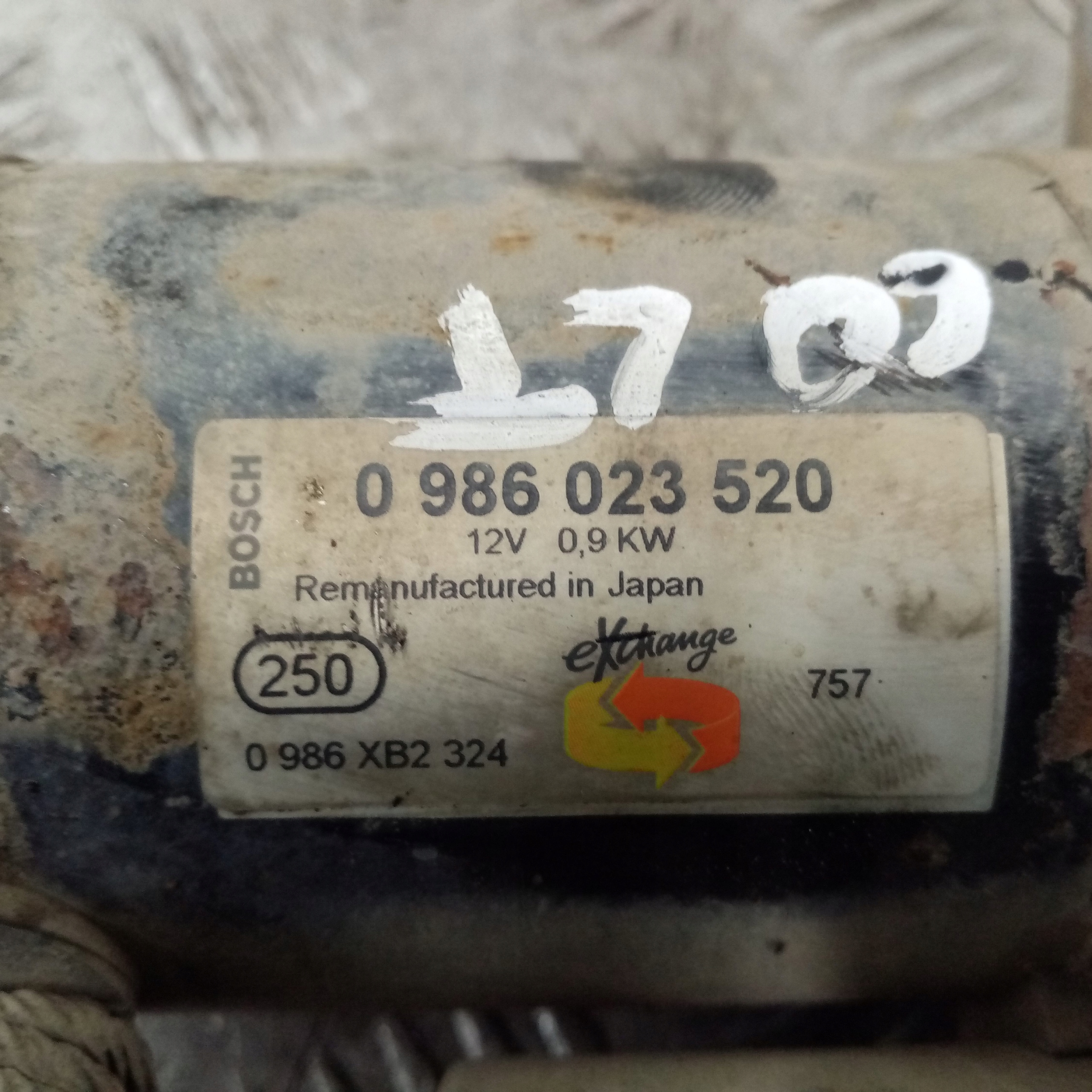 starter MITSUBISHI COLT 1.3 B 0986023520