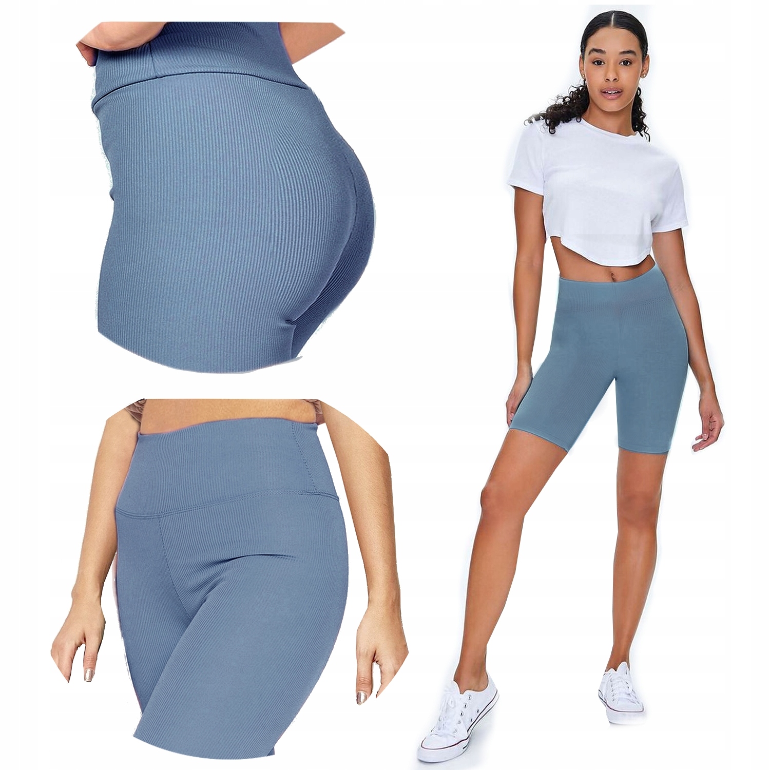 

Krótkie Legginsy Kolarki Biker Shorts Prążek 2/3XL