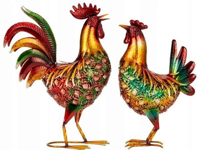 Kogut s Kurou Ozdoby do záhrady a domu, kovové