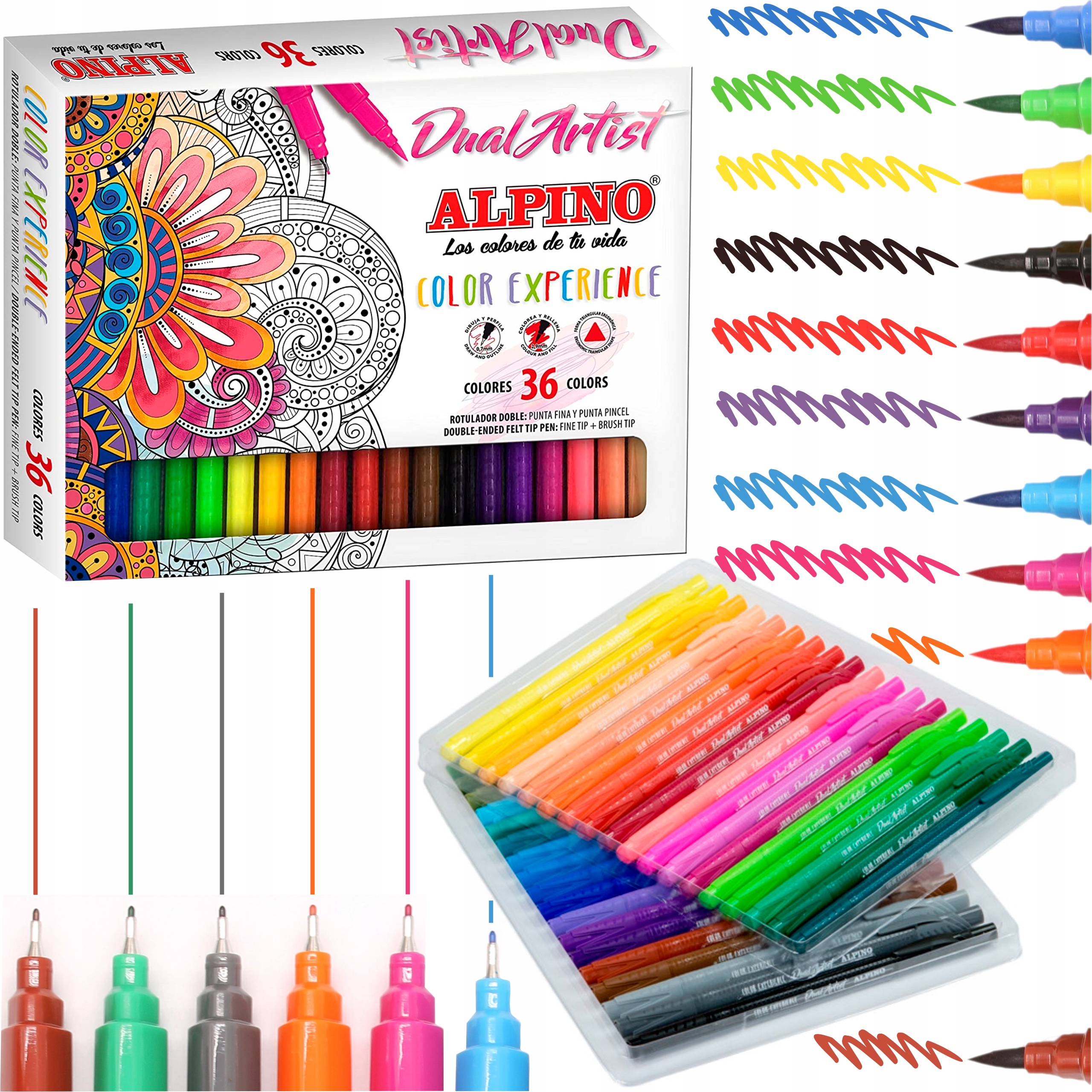 

Alpino Flamastry dwustronne artystyczne