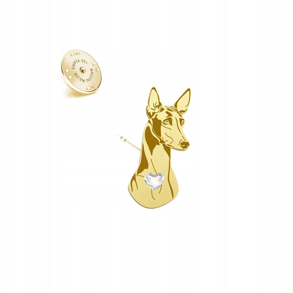 Odznak s pejskem Pharaoh Hound 925 Dárek Šperky Pin Dedikace