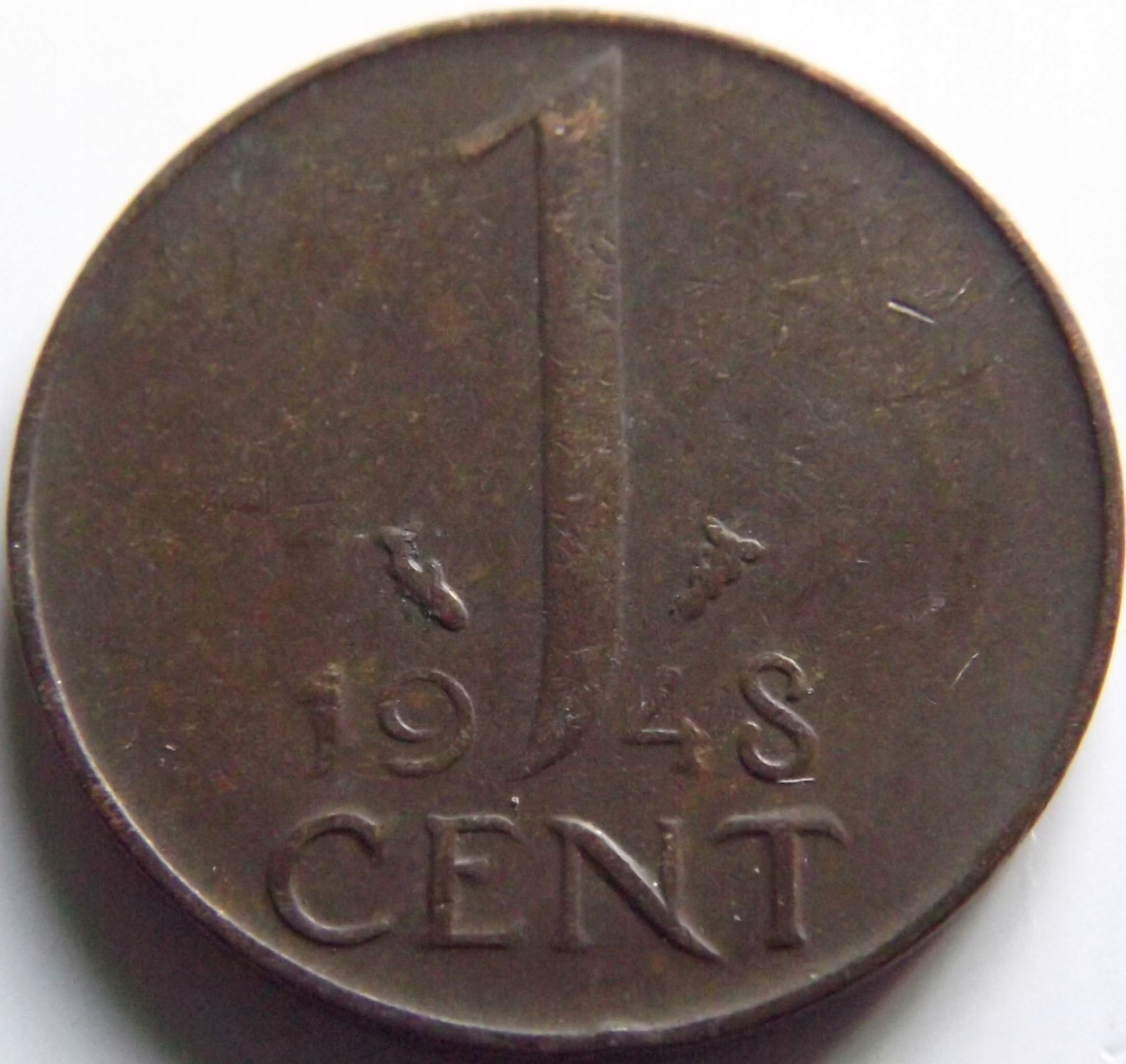 Holandia 1 Cent 1948 st. 3++