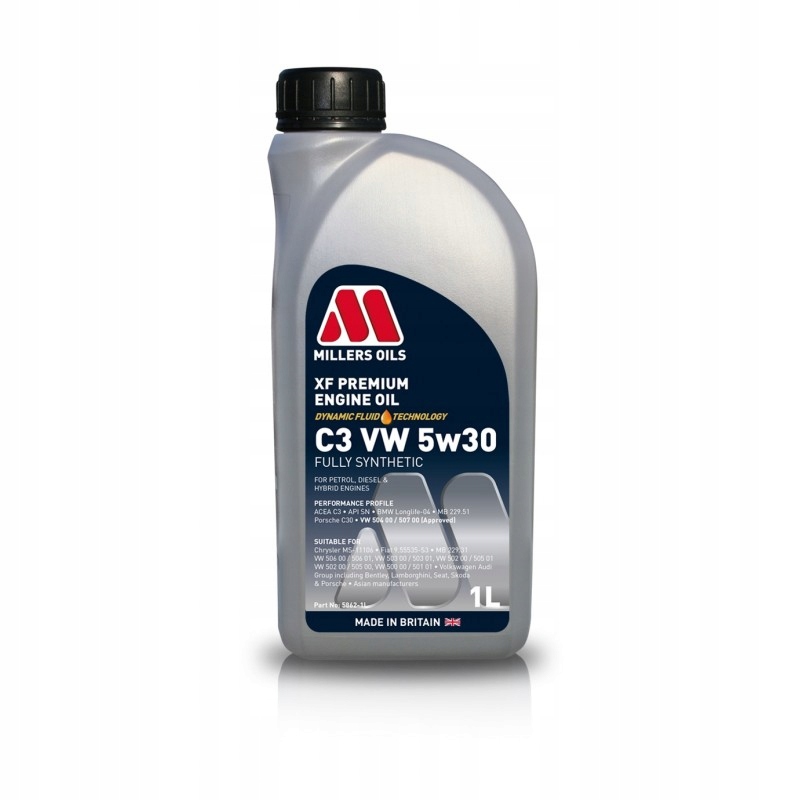 

Millers Oils Xf Premium C3 Vw 5w30 1L Dystrybutor