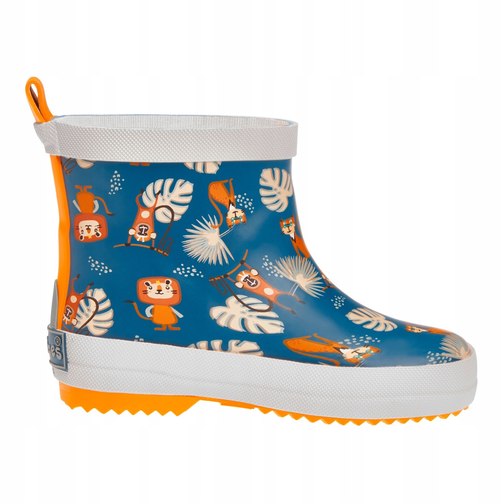 Kalosze wodoodporne wsuwane lekkie dziecięce Playshoes krótkie Dżungla 20
