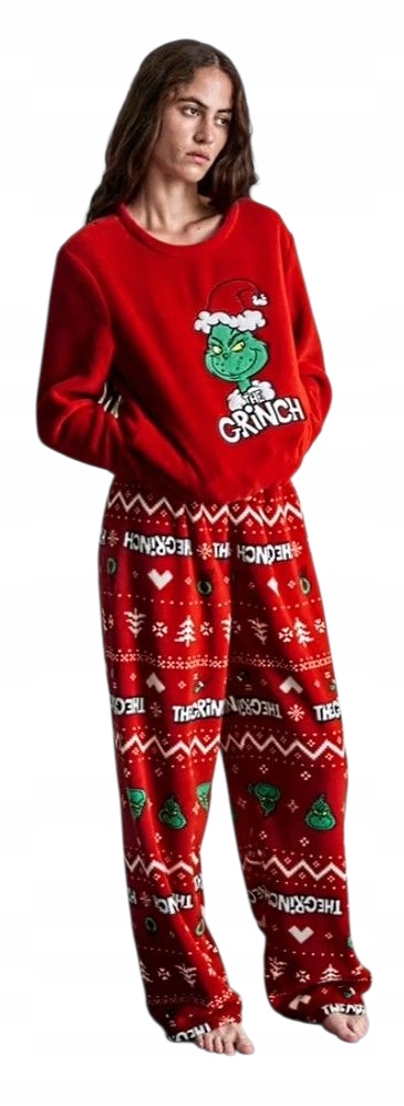 Vánoční dámské fleecové pyžamo Grinch Vánoce S 38 40 je ideální dárek