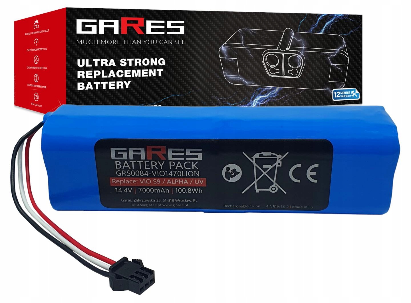 Akumulator Gares do H18650CH-4S2P 14,4V 7,0Ah