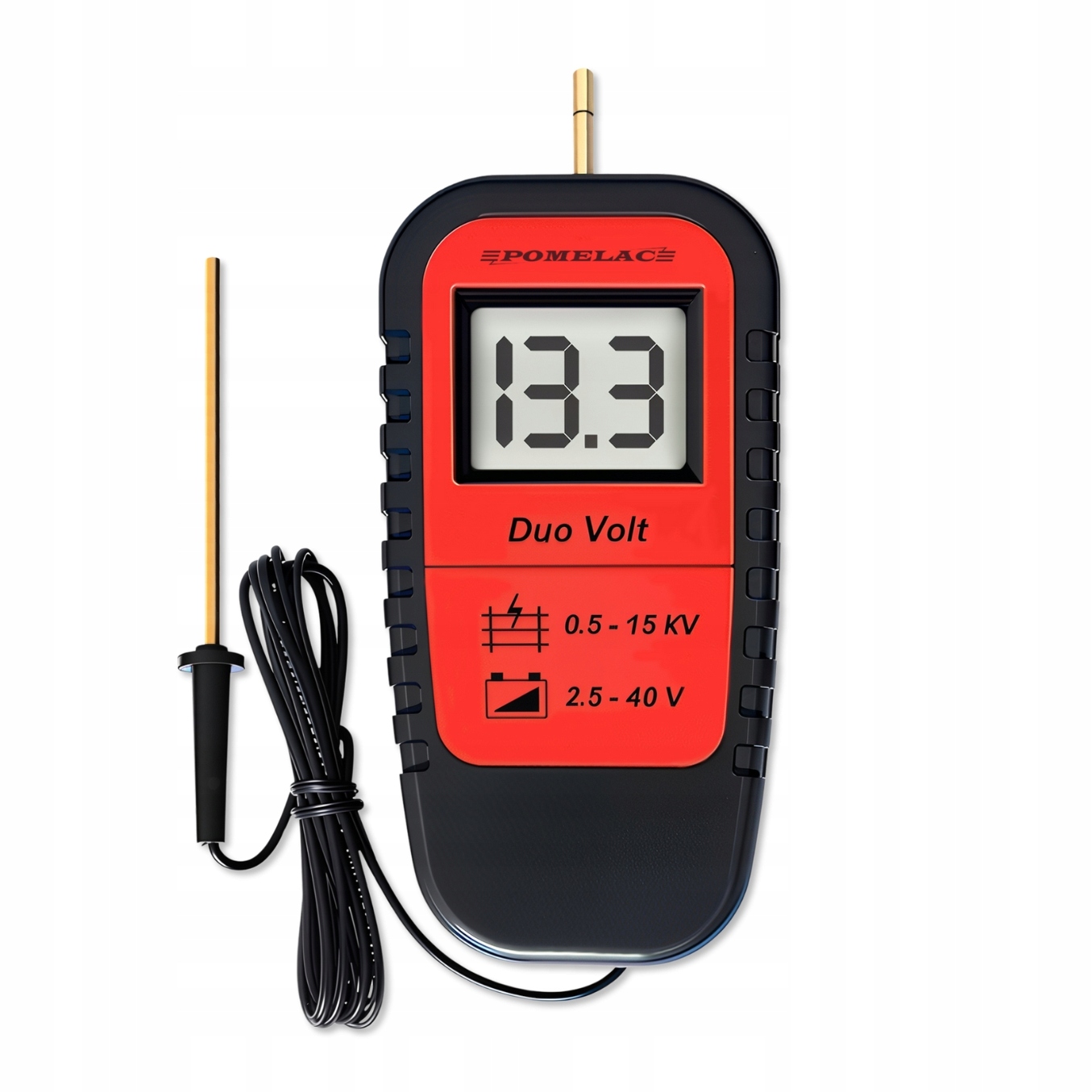 Měřič napětí Duo Volt Pomelac, tester plotové pastuchy 15 kV 40 V