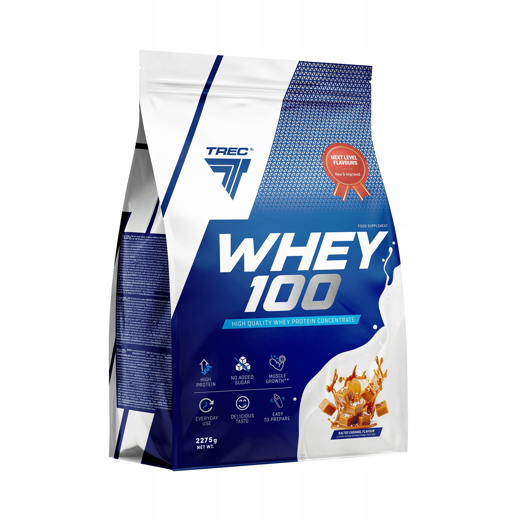 Protein Trec Nutrition Whey 100 prášek 2275 g příchuť slaný karamel