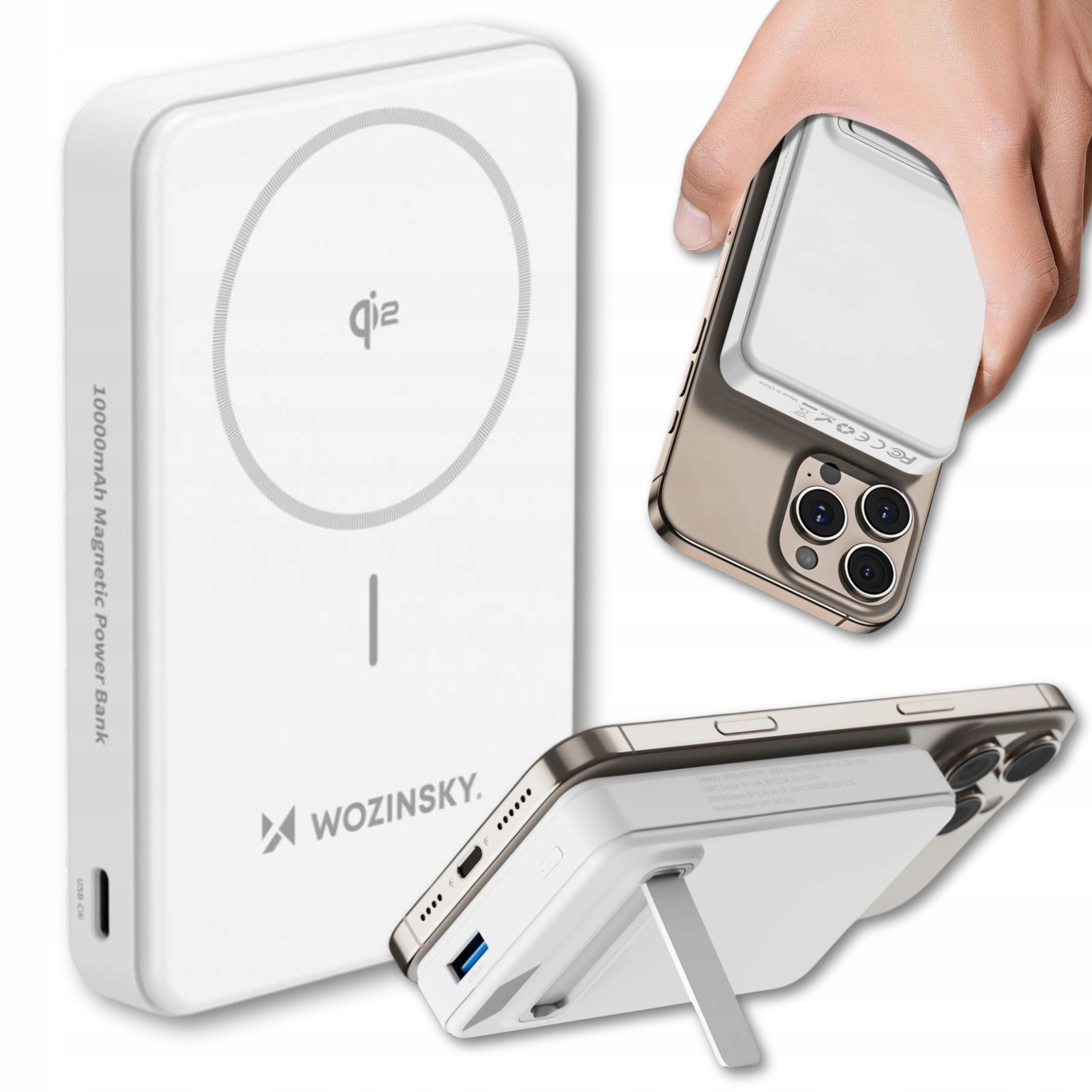 Powerbanka Wozinsky 10000 mAh Magsafe Indukční QI2 Certifikovaná 22,5W Pd