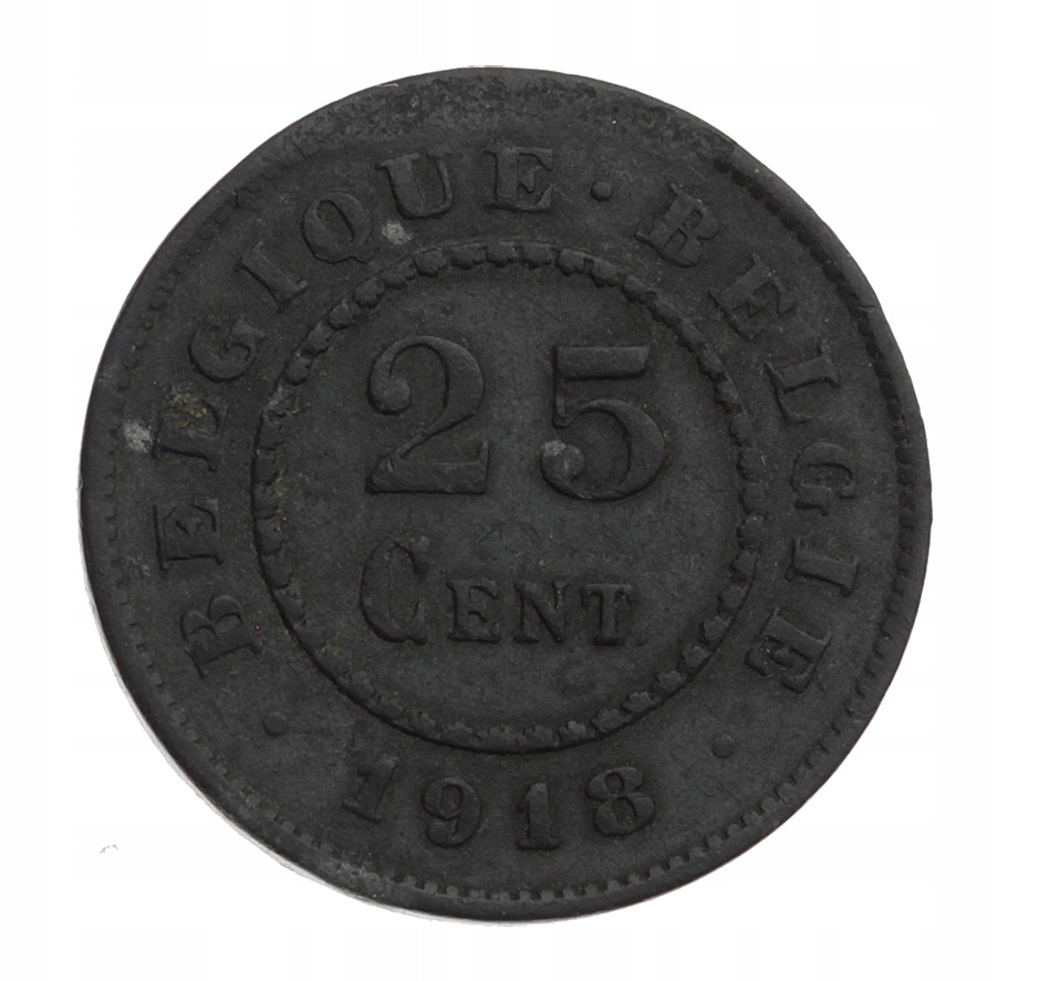 [M1242] Belgia 25 cent 1918