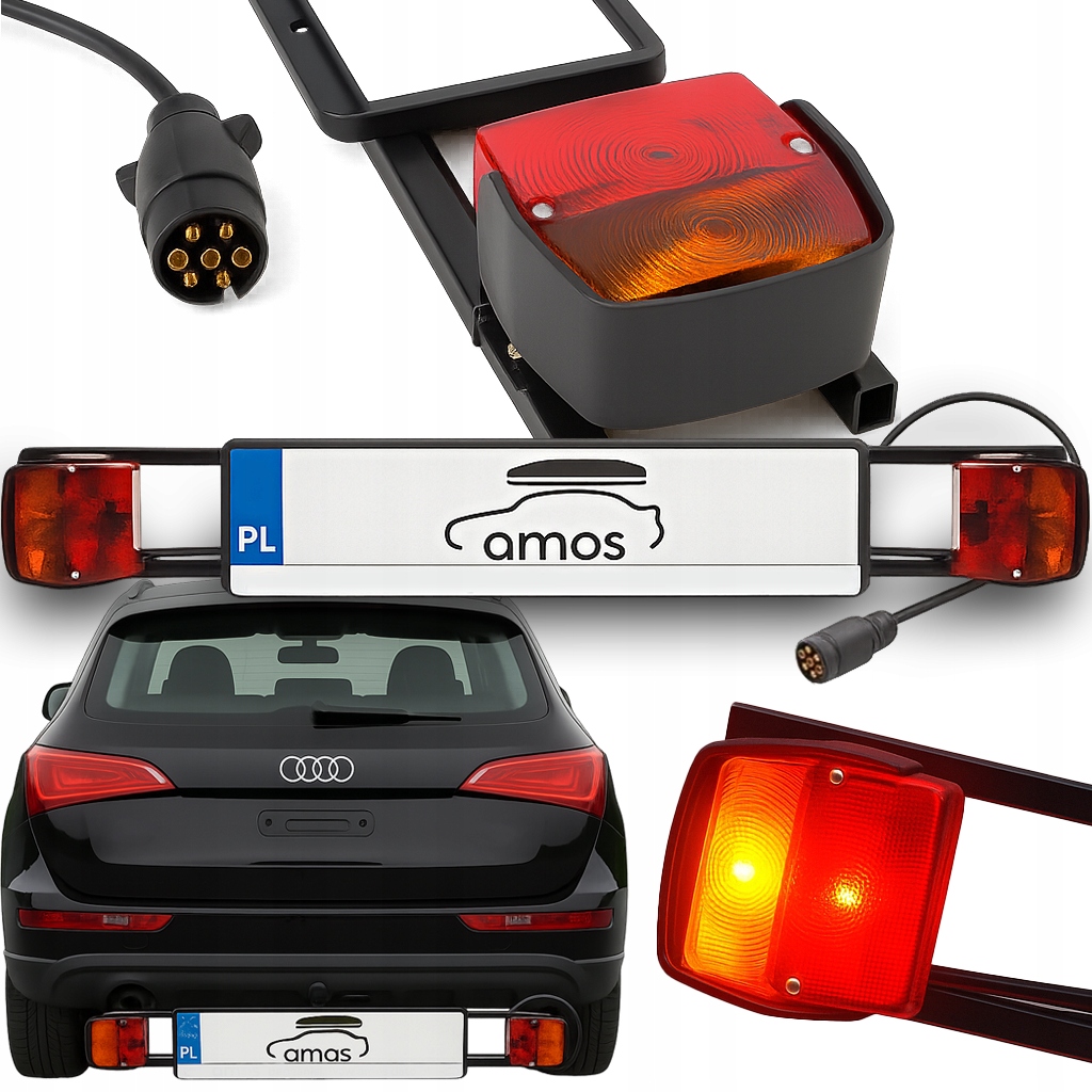 Přídavná Deska, Světelná Lišta, Nosič Na Světelný Hák Amos, 7PINOVÁ Lampa