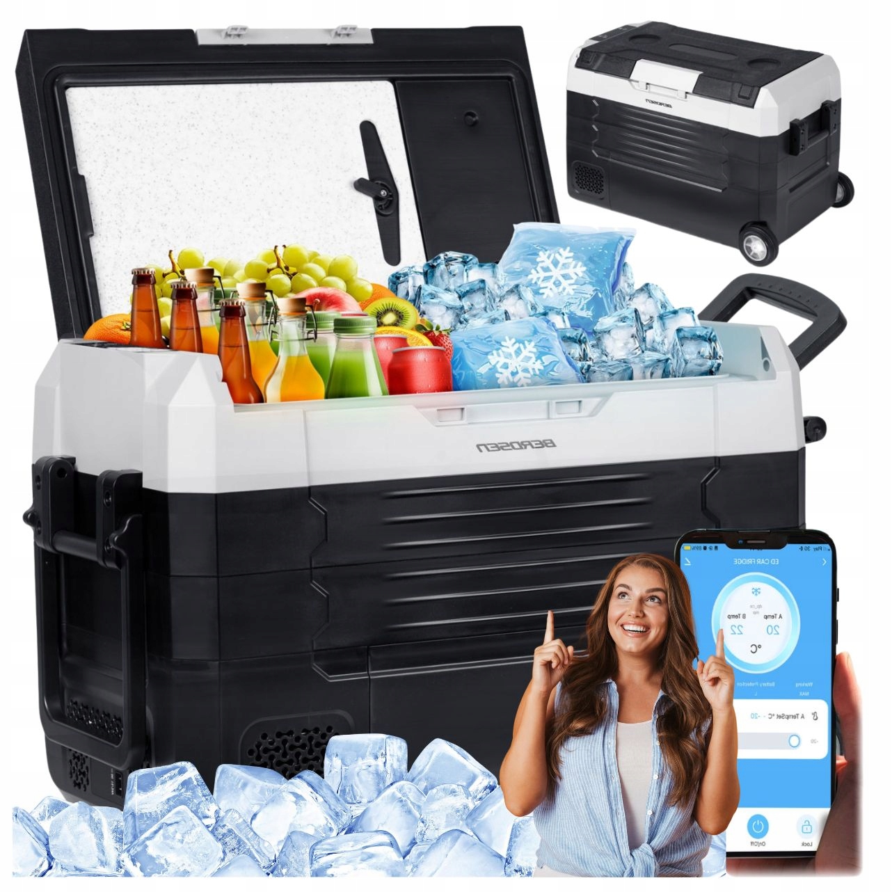 Zamrażarka Lodówka Turystyczna Kompresorowa Samochodowa 40L 12V 100-240V