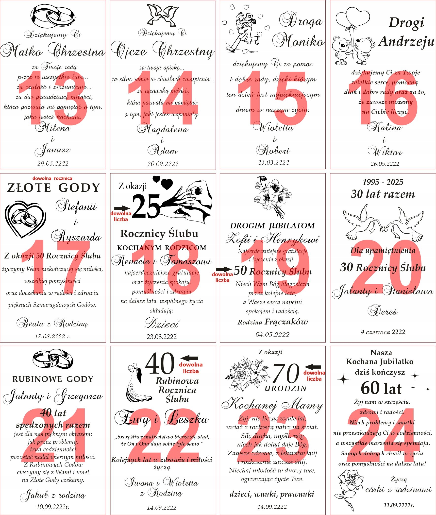 PODZIĘKOWANIE-A RODZICÓW CHRZESTNYCH DZIADKÓW ETUI Stan opakowania oryginalne