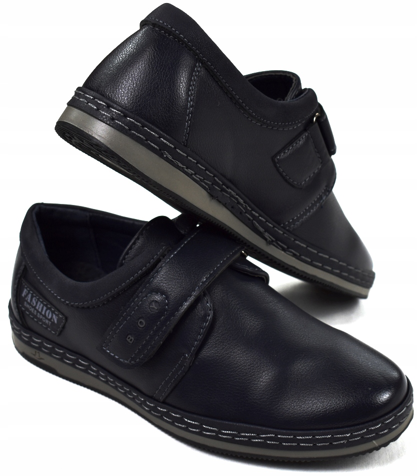 Fashion Granatowe PÓŁBUTY Wizytowe 21 cm - 33