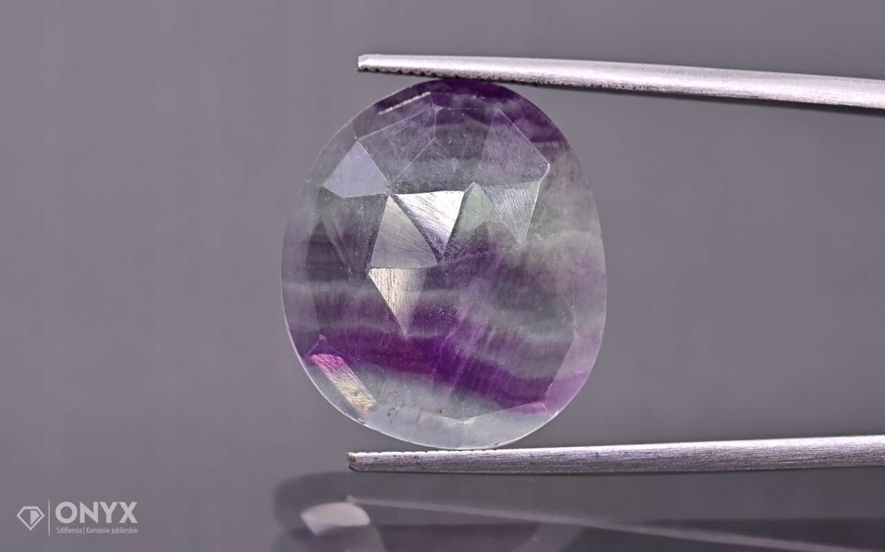 Fluorit fazetovaná nepravidelná růžice 20x17,5 mm