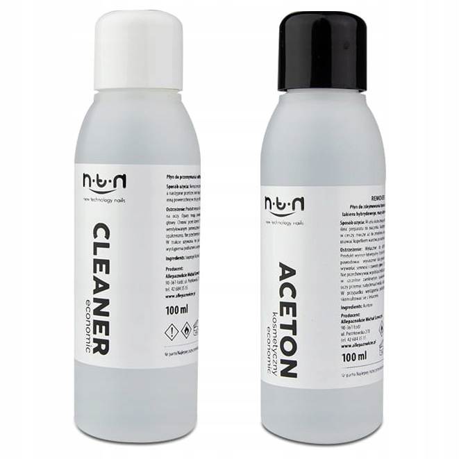 

Zestaw płynów do paznokci 2x100ml Cleaner + Aceton