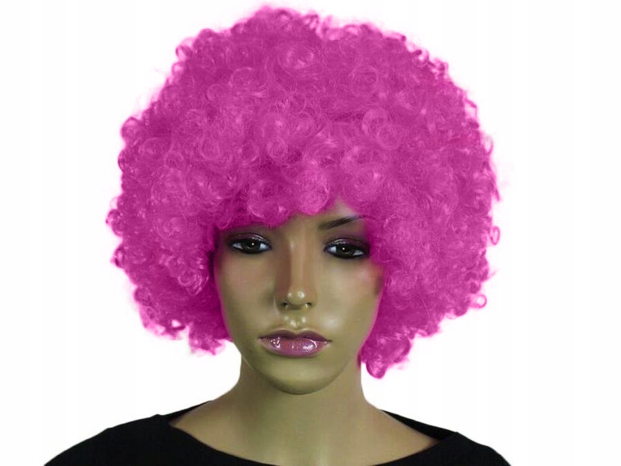 

Peruka Afro Klaun Różowa Różowe Włosy