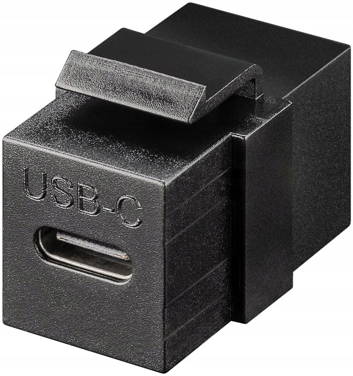 Złącze Keystone przedłużenie kabla Usb-c czarne