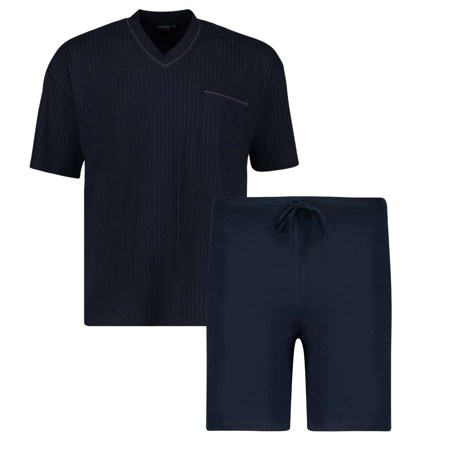 Adamo Velké Velikosti Pánské Pyžamo Krátké Navy 3XL 144 cm 102-117 cm