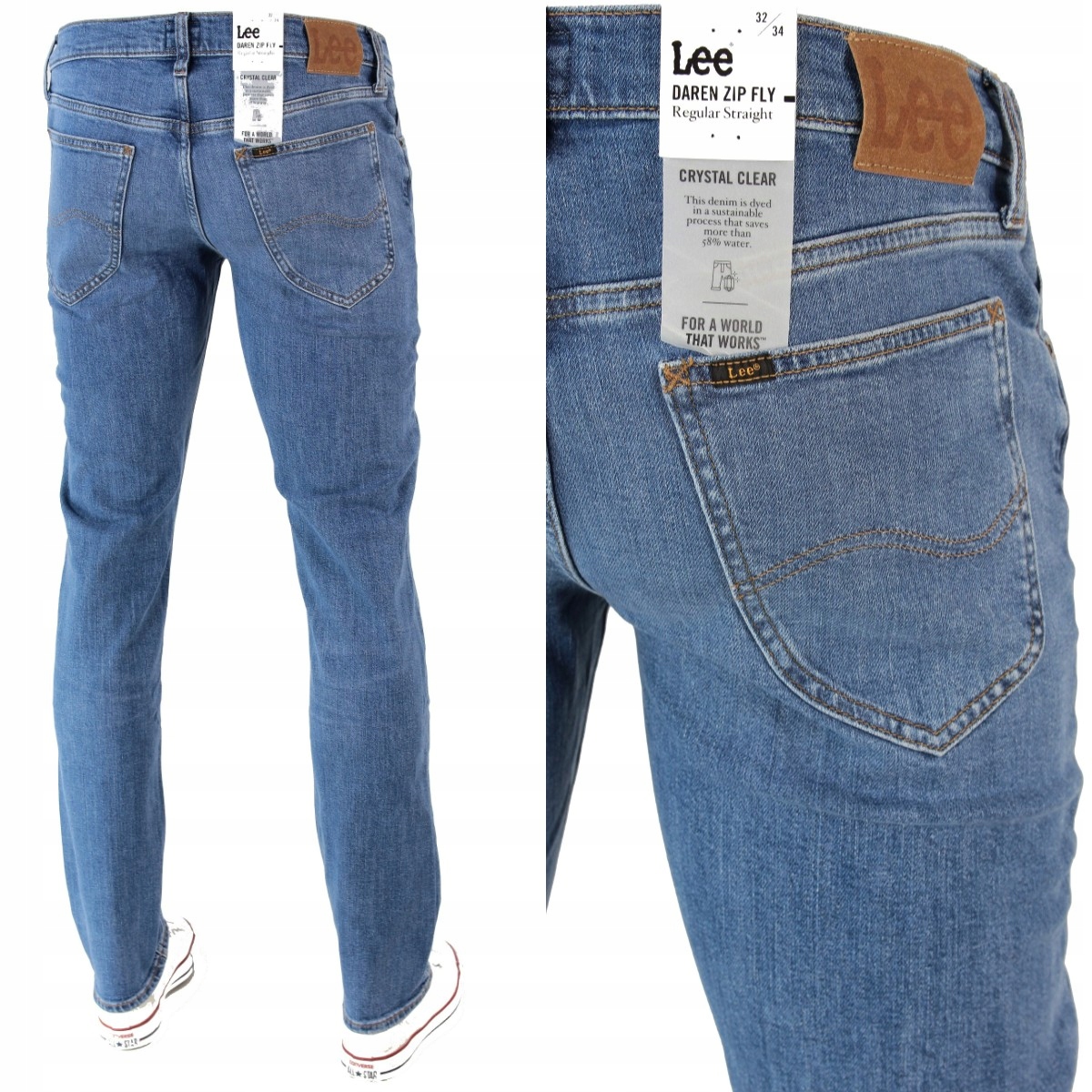 Lee Daren Jeansy Proste Reg. Straight_ W30 L34