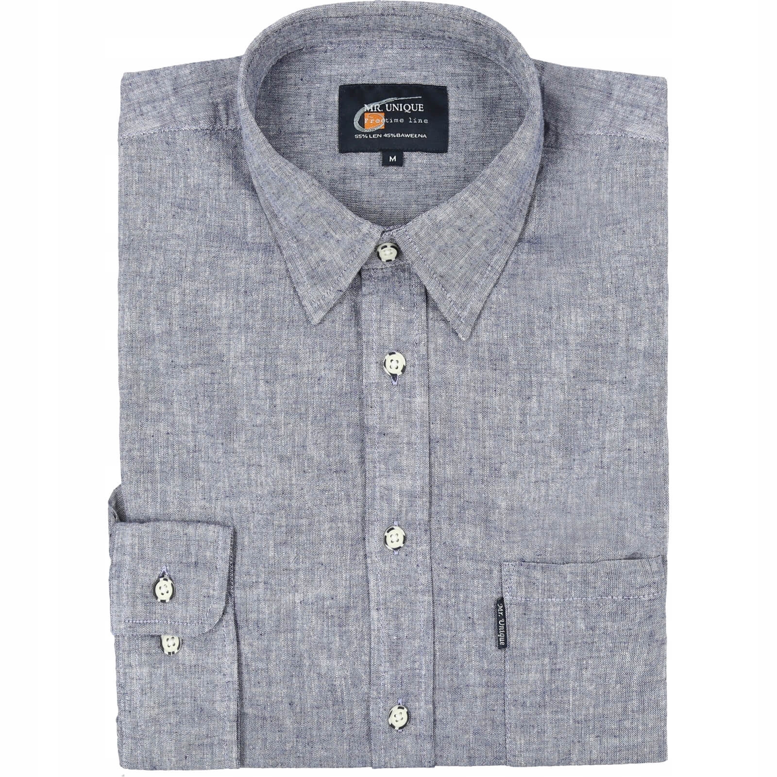 

Lniana szara koszula długi rękaw XL_klatka_128