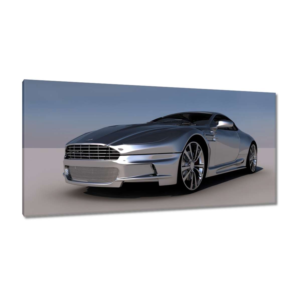 Obrazy 115x55 Stříbrný Aston Martin