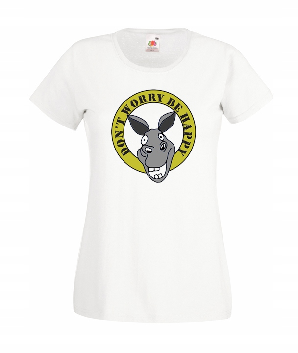 

XXL Koszulka Damska Don't Worry Be Happy Osiołek