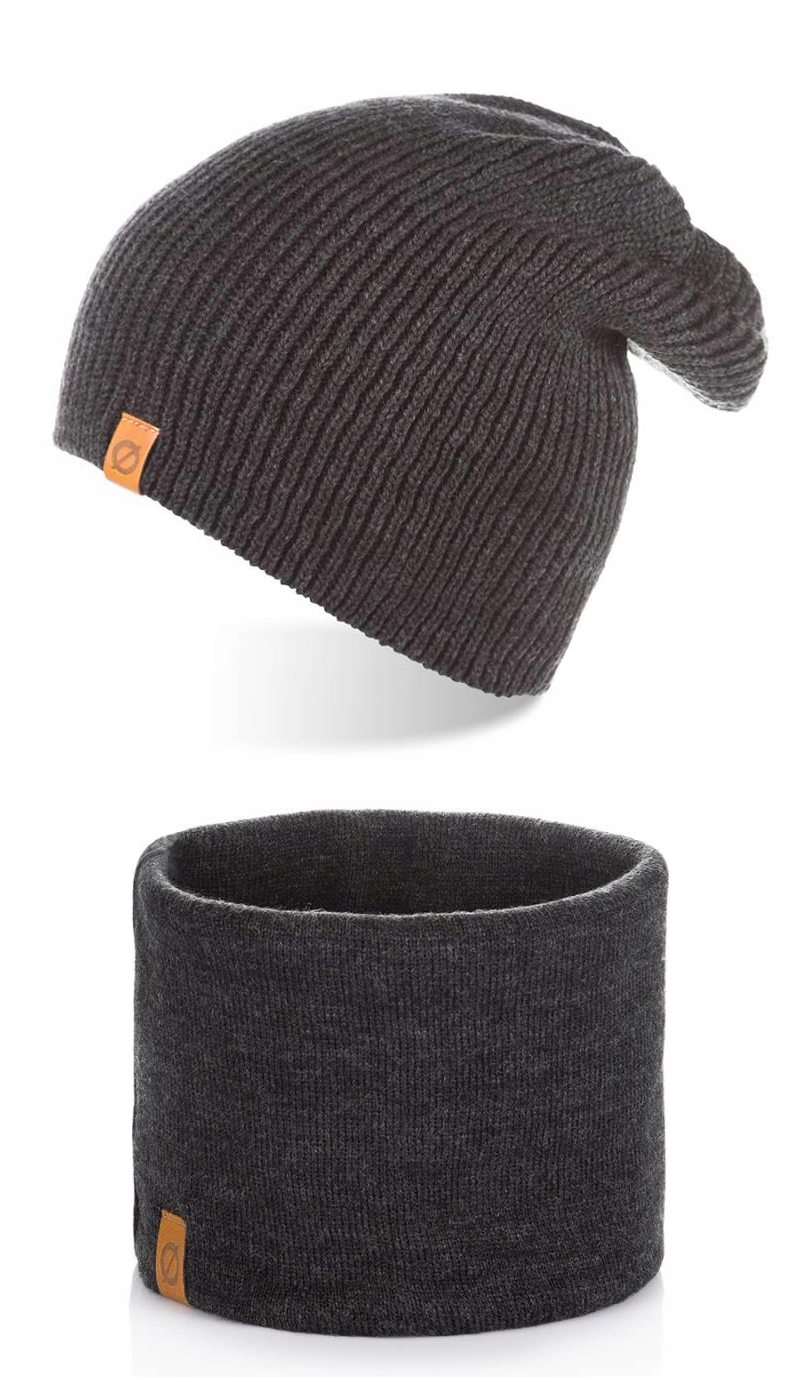 

Komplet Zimowy Czapka Brodrene Komin Ciepły Zestaw