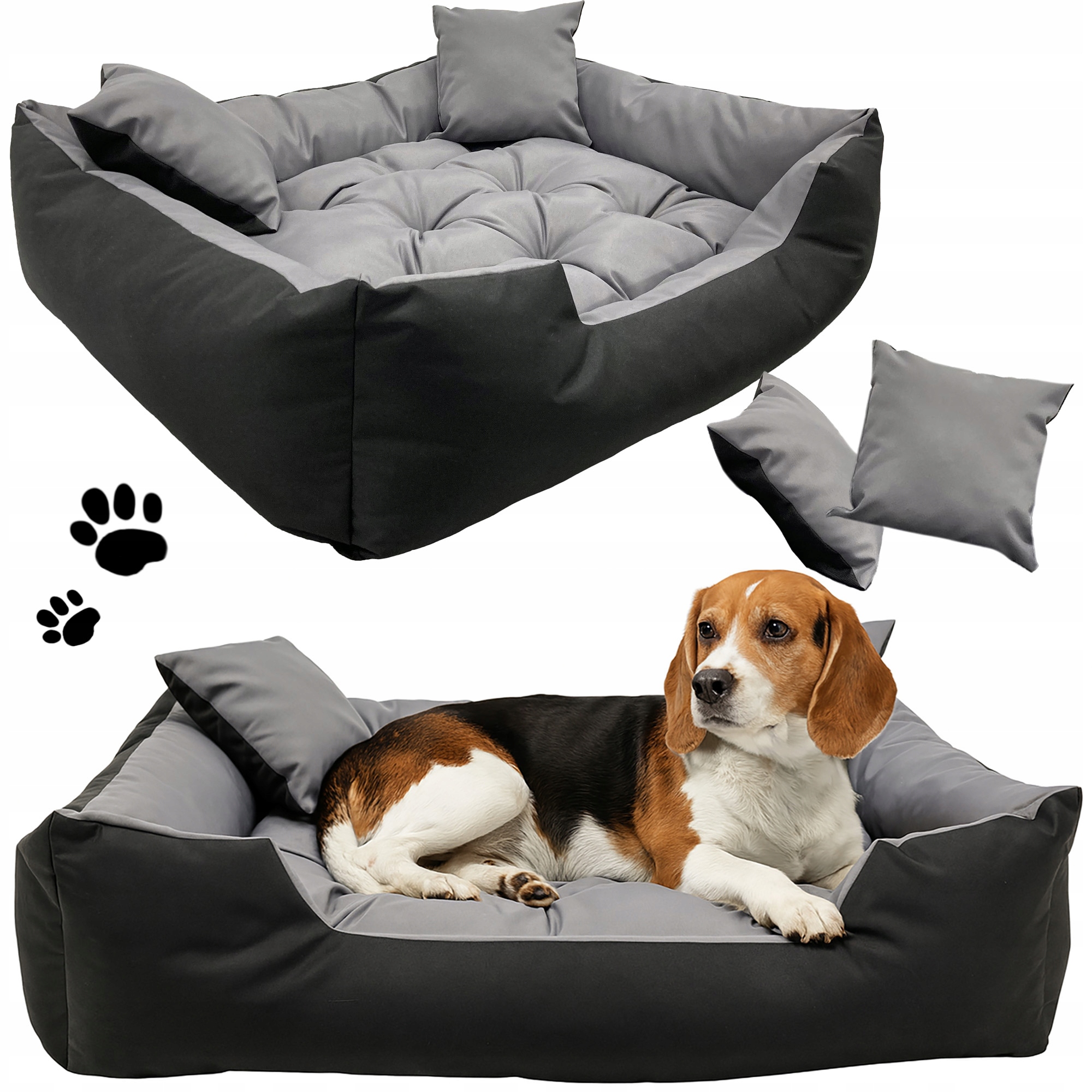 Levně Pelíšek Pro Psa 100X75 CM Voděodolné Potah Pohovka Podložka Šedá