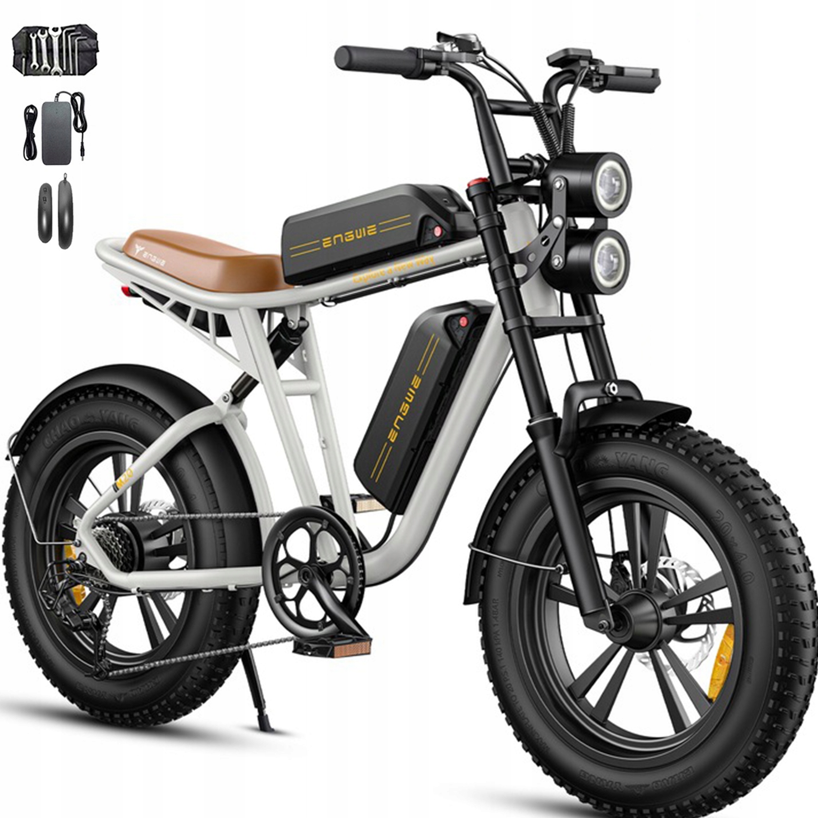 Elektrické vozidlo Engwe M20 48V26AHDVOJITÁ Baterie 1000W 150km do terénu 20''