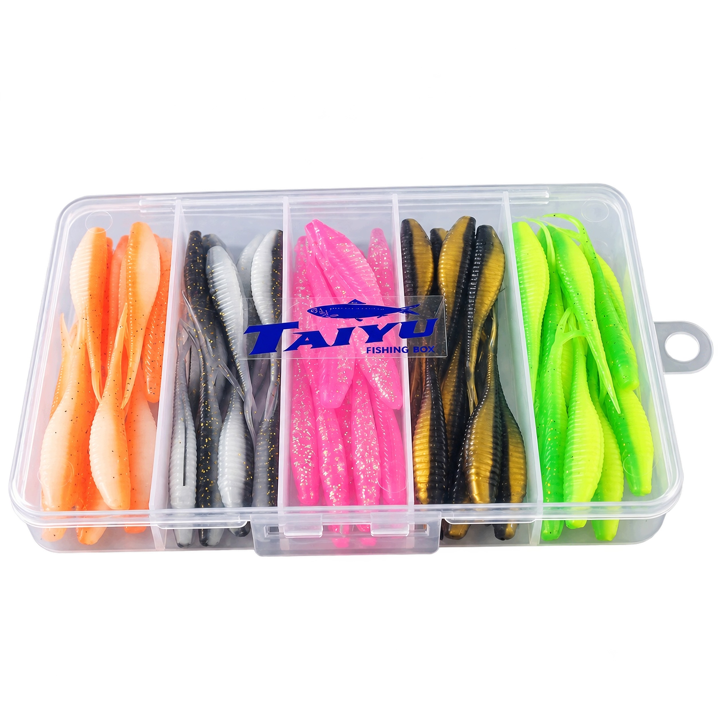 Zestaw przynęt w pudełku 60 sztuk Jaskółka Taiyu Fry 6,5cm