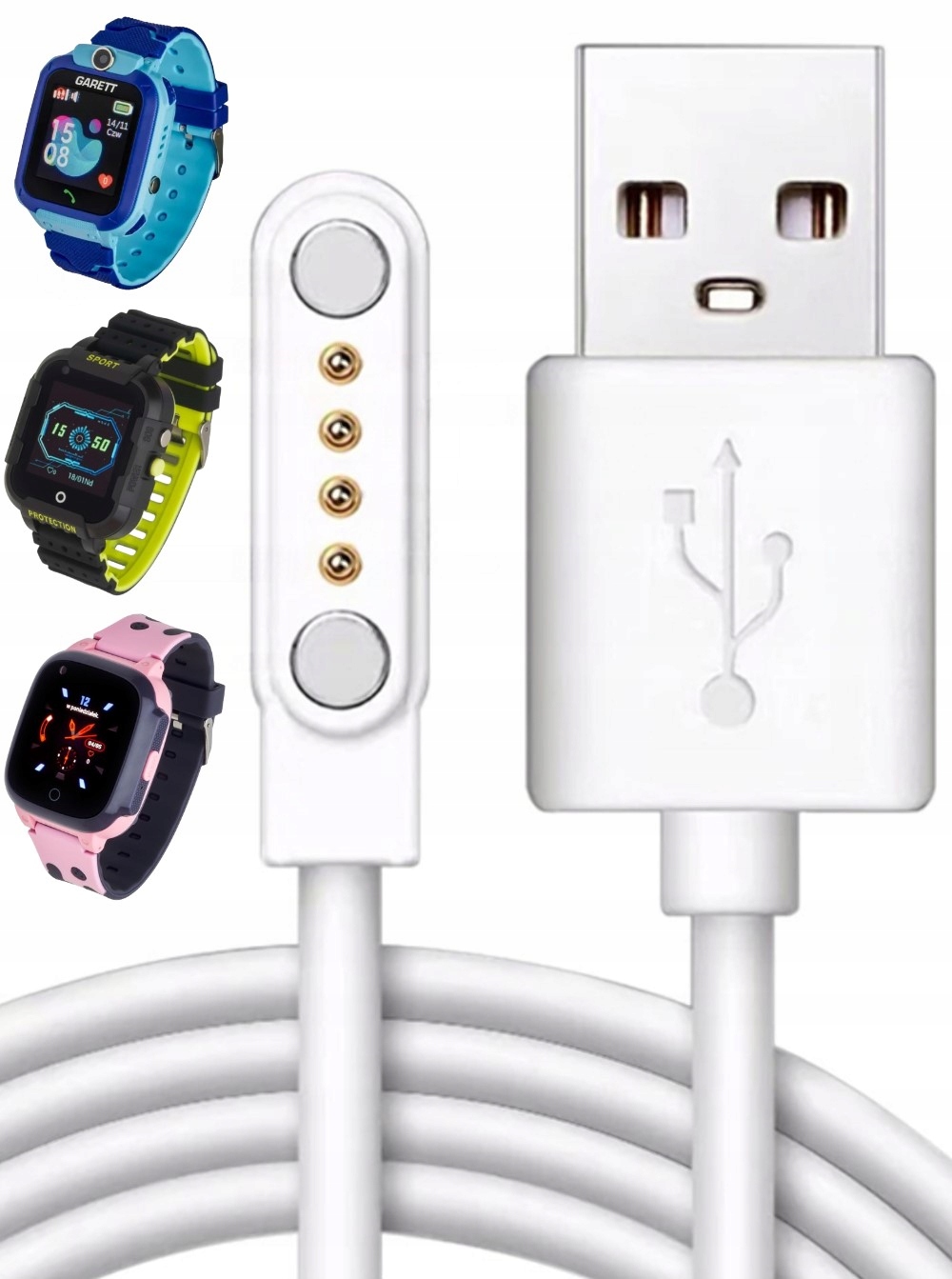 Kabel przewód Usb ładujący ładowarka zegarek Garett Spark Star Kids 4G