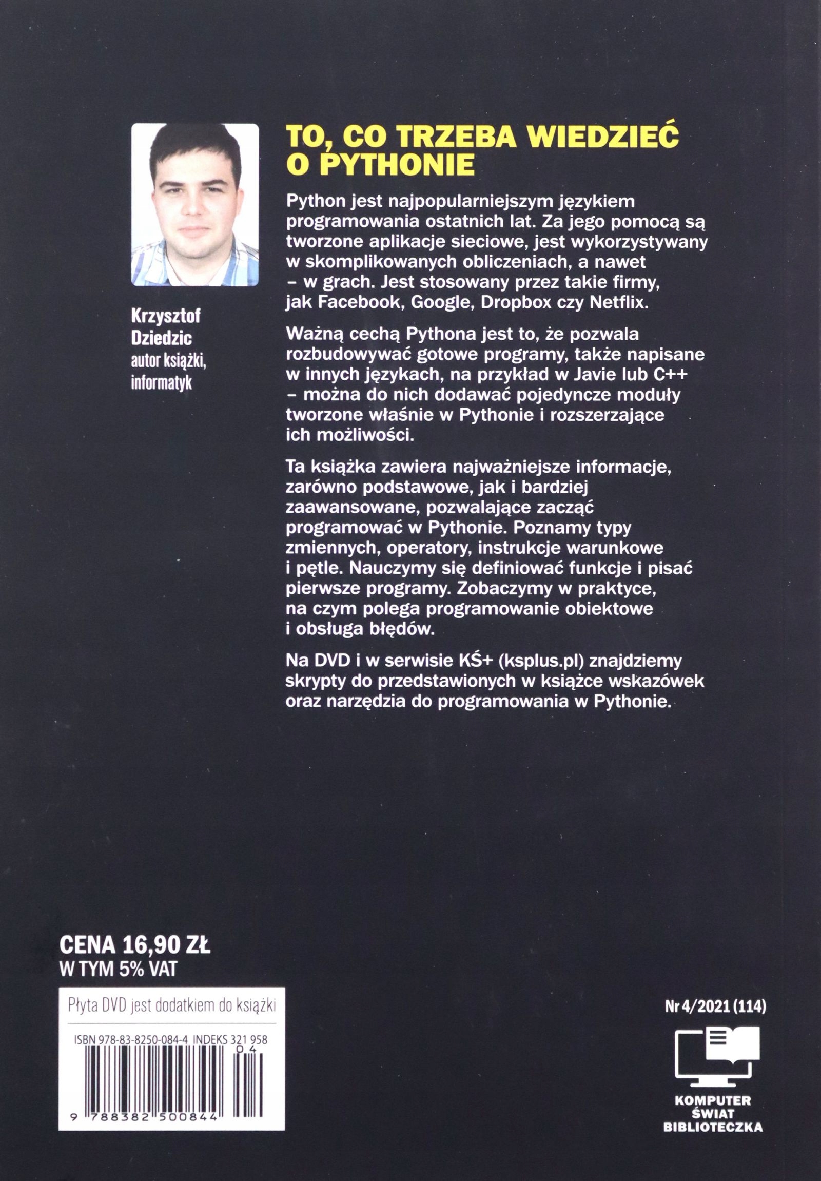 KOMPUTER ŚWIAT PYTHON W PIGUŁCE (KSIĄŻKA) Stan opakowania oryginalne