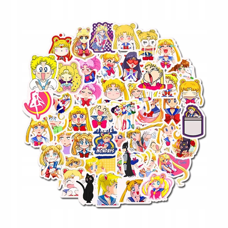 

Zestaw Naklejek StickerBomb Czarodziejka z Księżyc