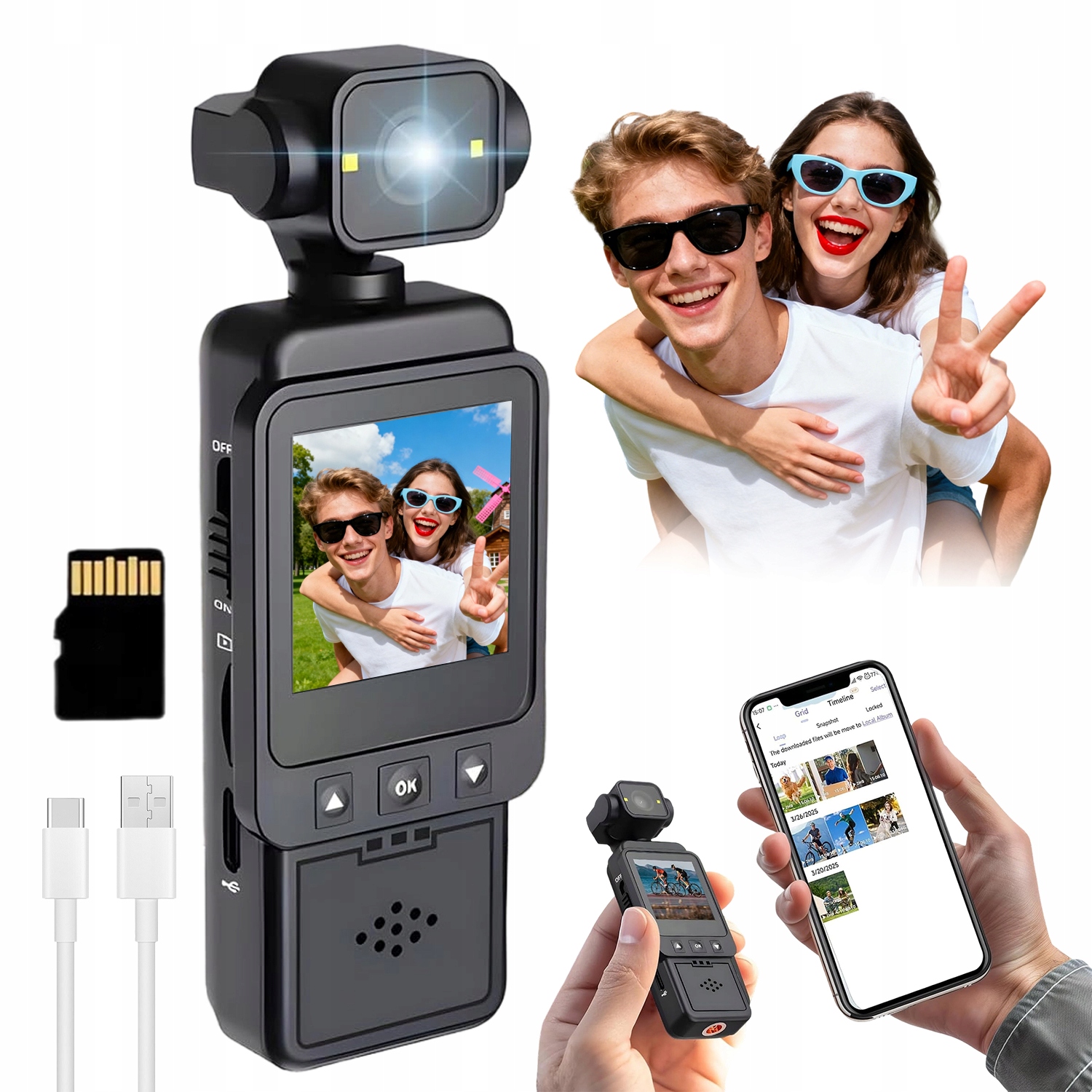 Sportovní Kamera 1080P S Wifi A 32GB Paměťovou Kartou