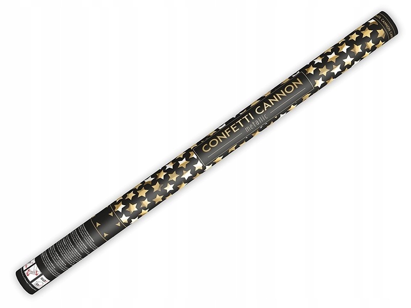 Tuba strzelająca konfetti - gwiazdki złote, 80 cm EAN (GTIN) 5901157474926
