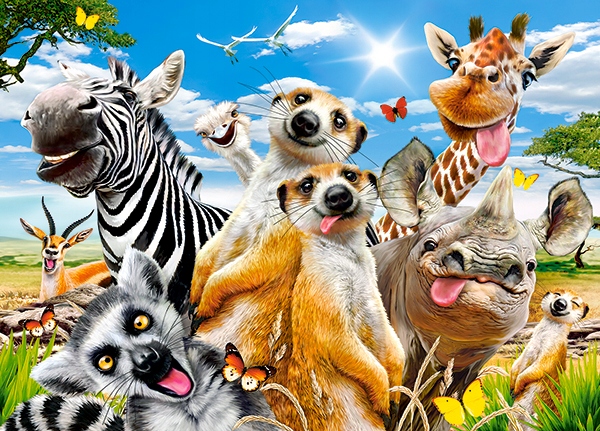 

Puzzle Zwierzęta Afryki Zebra Żyrafa 260 El Castor