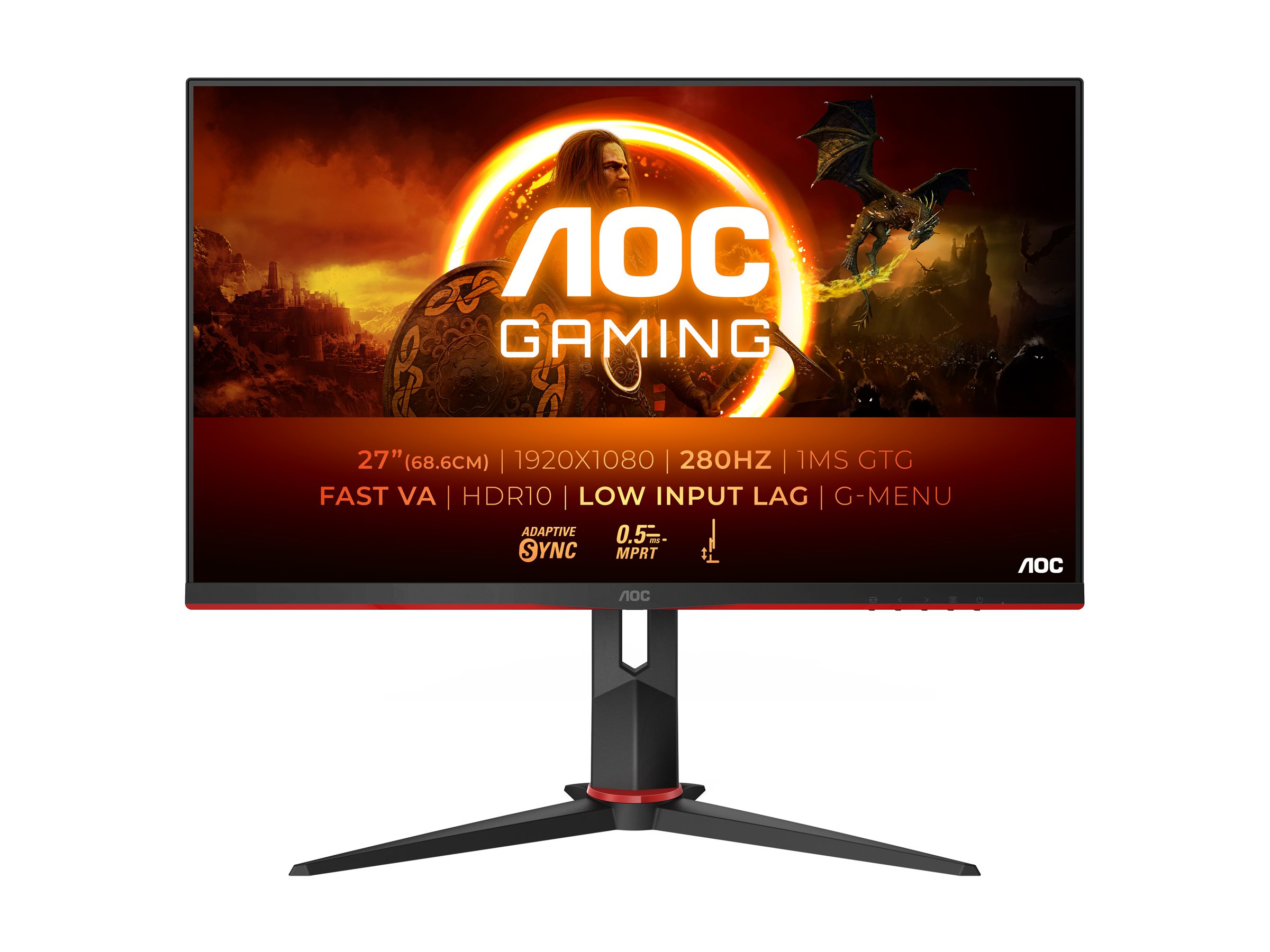 Aoc 27G2ZN3/BK 27 " Va Fhd 16:9 280 Hz 1 ms 1920 x 1080 pixelů