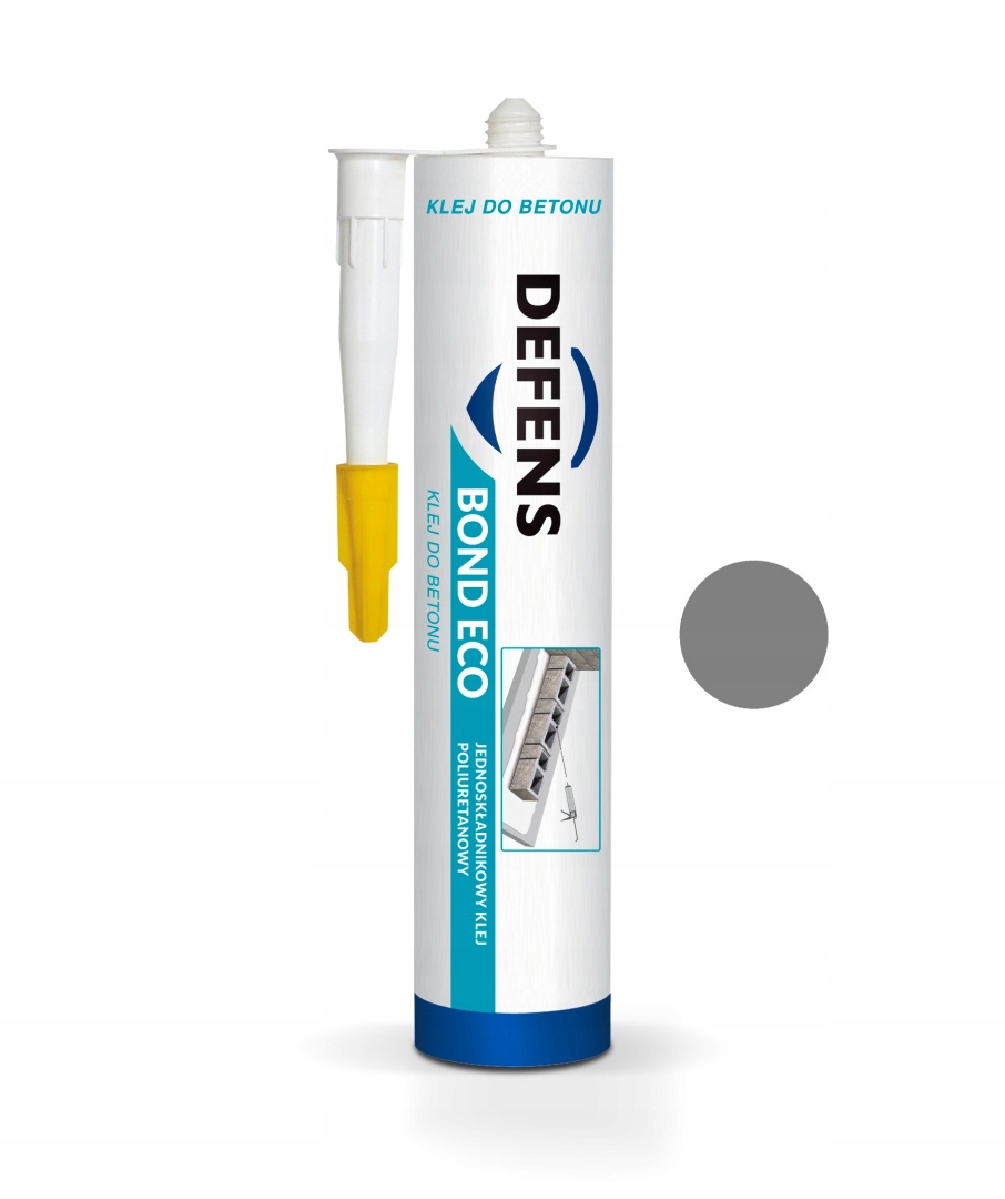 

Klej Defens Bond Eco 290ml szary ogrodzeń bloczków