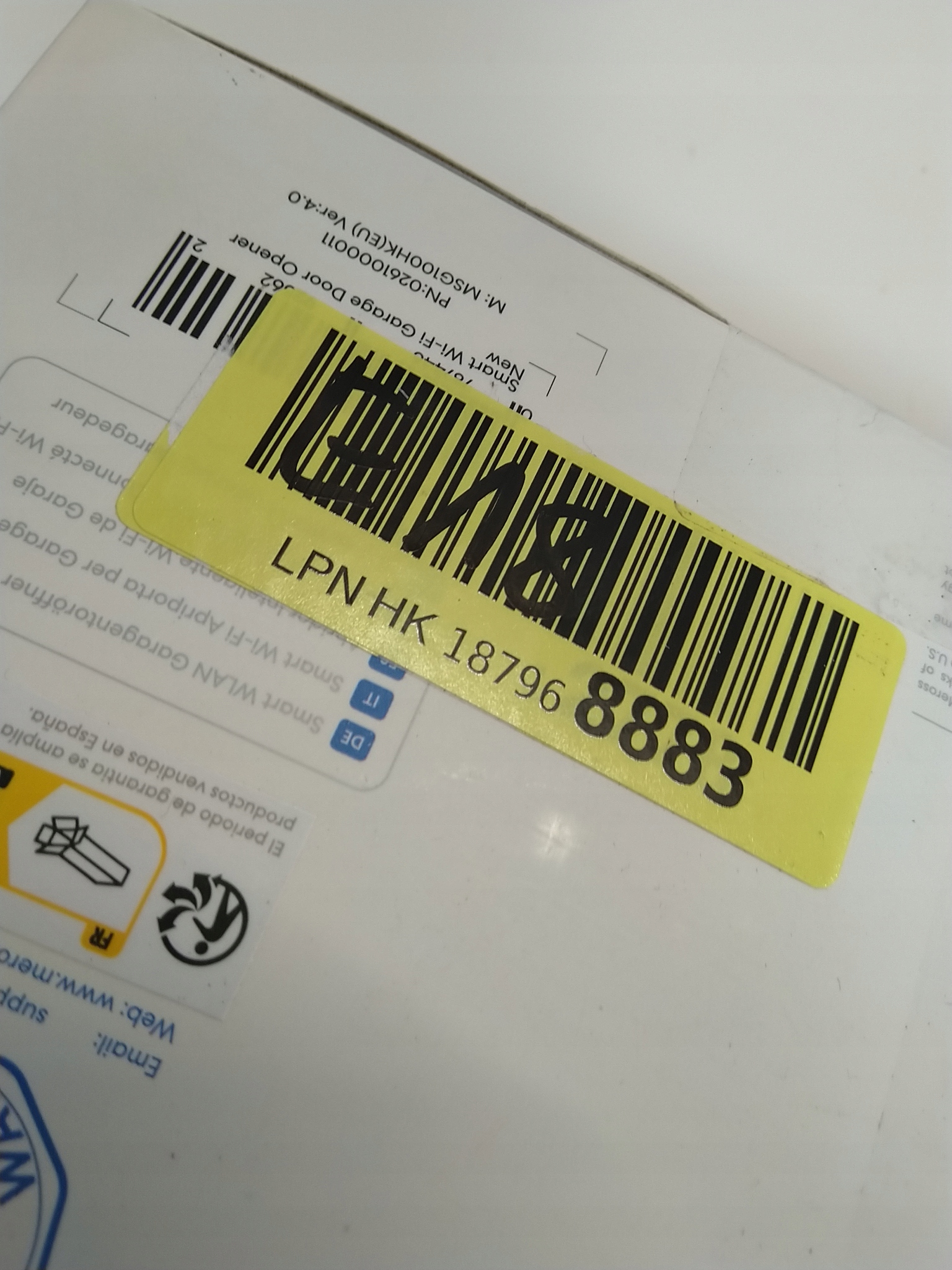 E18 Meross 027007 Inteligentny sterownik bramy WLAN Zasilanie sieciowe