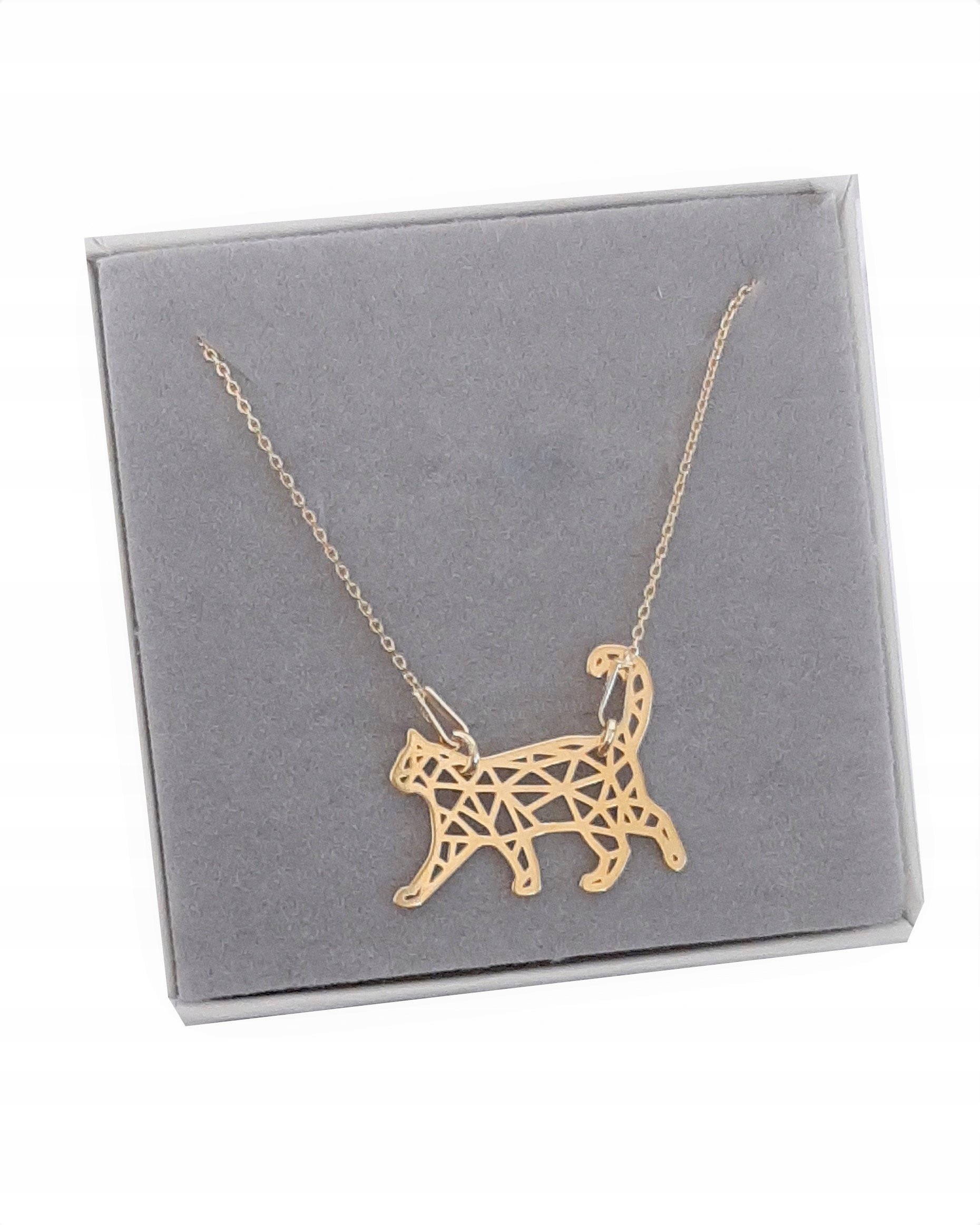 

Złoty Kotek Origami Celebrytka srebro 925